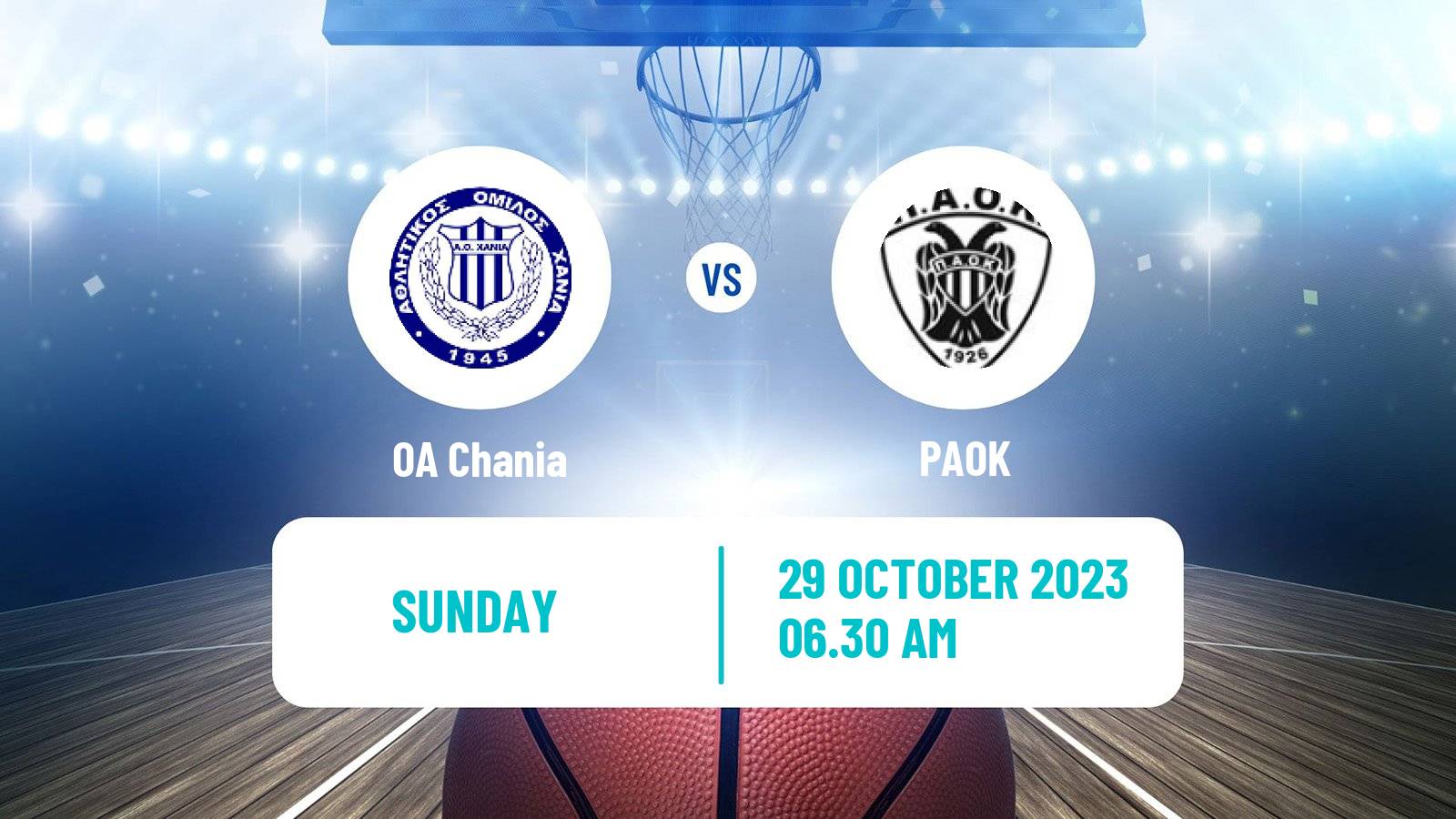 Basketball Greek Basket League A1 Women OA Chania - PAOK