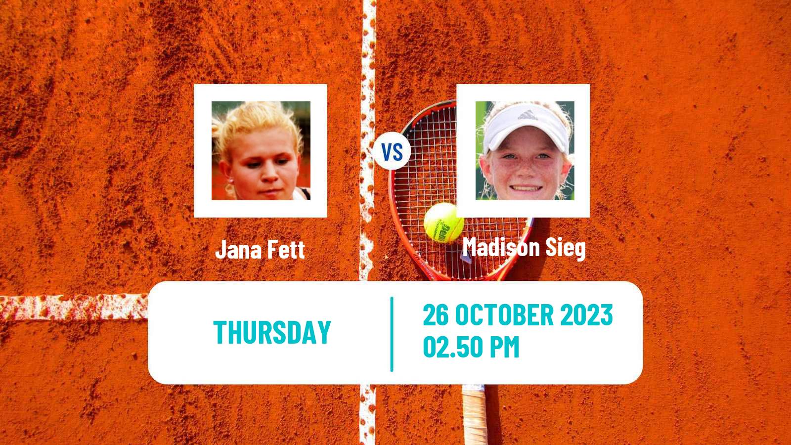 Tennis ITF W60 Toronto Women Jana Fett - Madison Sieg