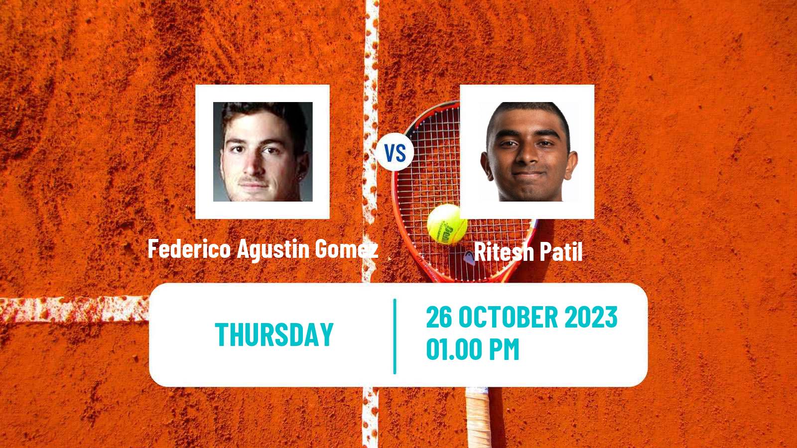 Tennis ITF M25 Harlingen Tx Men Federico Agustin Gomez - Ritesh Patil