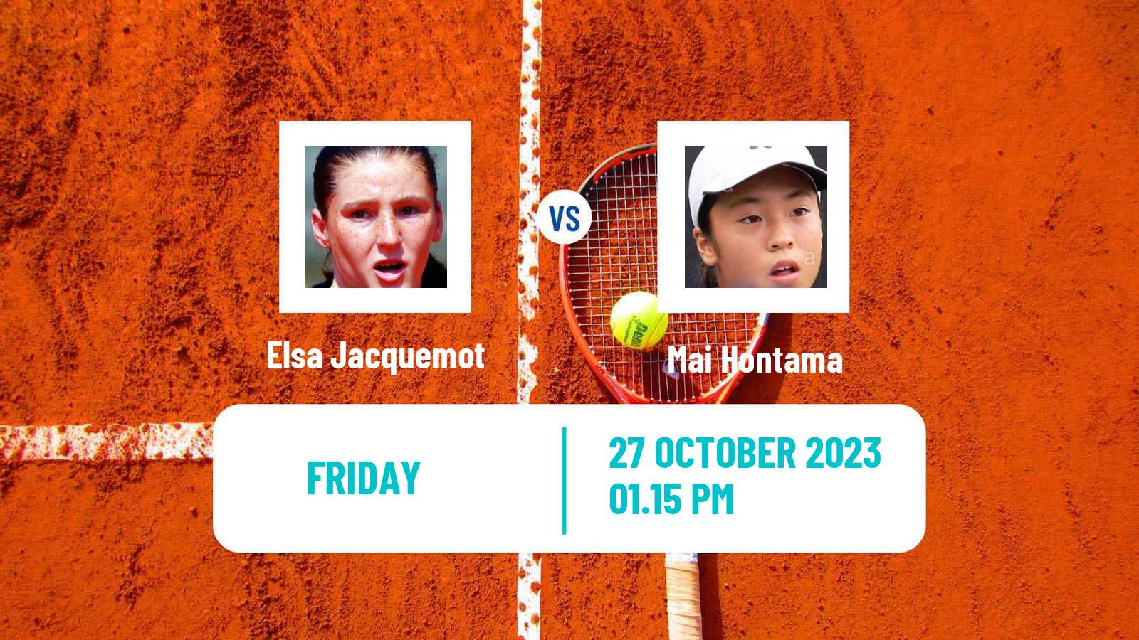 Tennis ITF W80 Poitiers Women Elsa Jacquemot - Mai Hontama