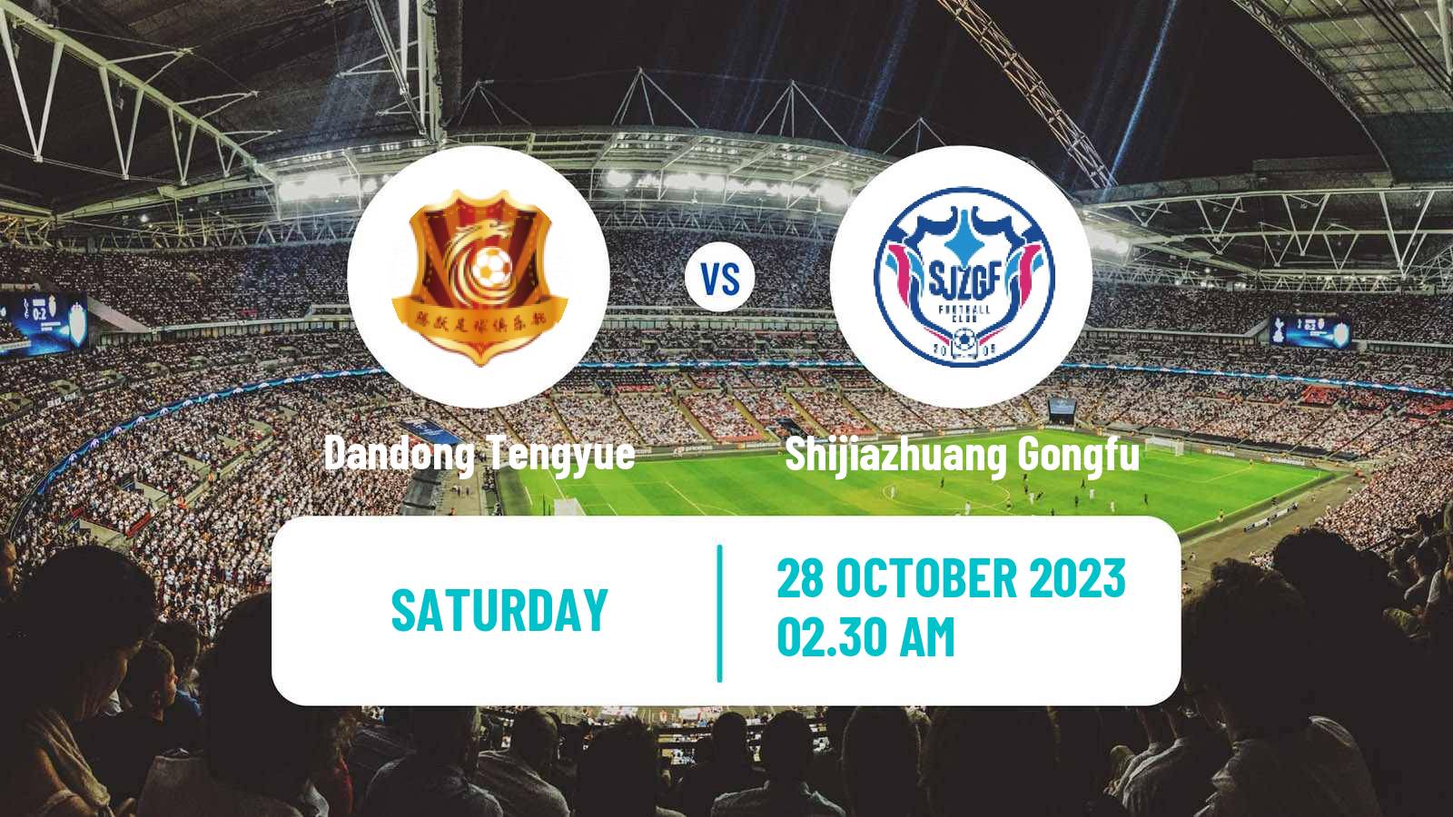 Soccer Chinese Jia League Dandong Tengyue - Shijiazhuang Gongfu