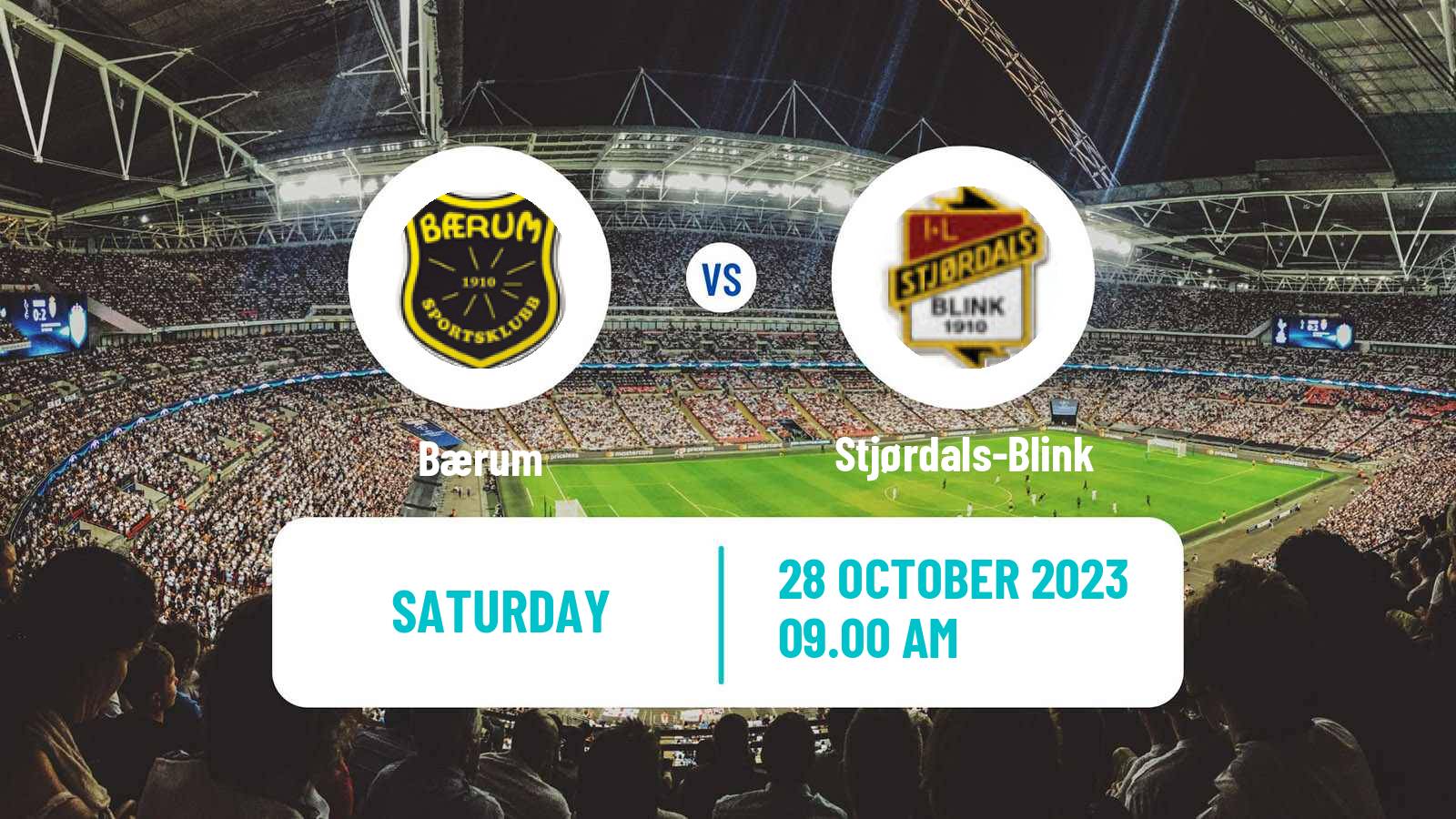 Football Norwegian Division 2 - Group 2 Bærum - Stjørdals-Blink