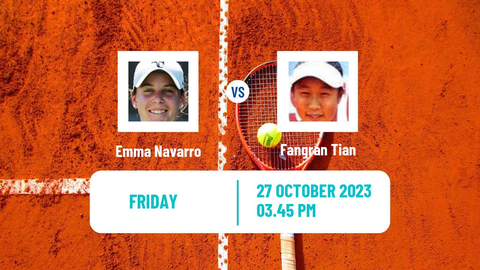 Tennis ITF W80 Tyler Tx Women Emma Navarro - Fangran Tian