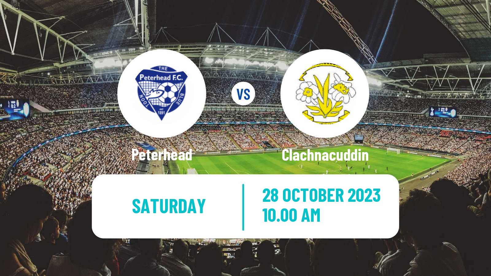 Soccer Scottish Cup Peterhead - Clachnacuddin