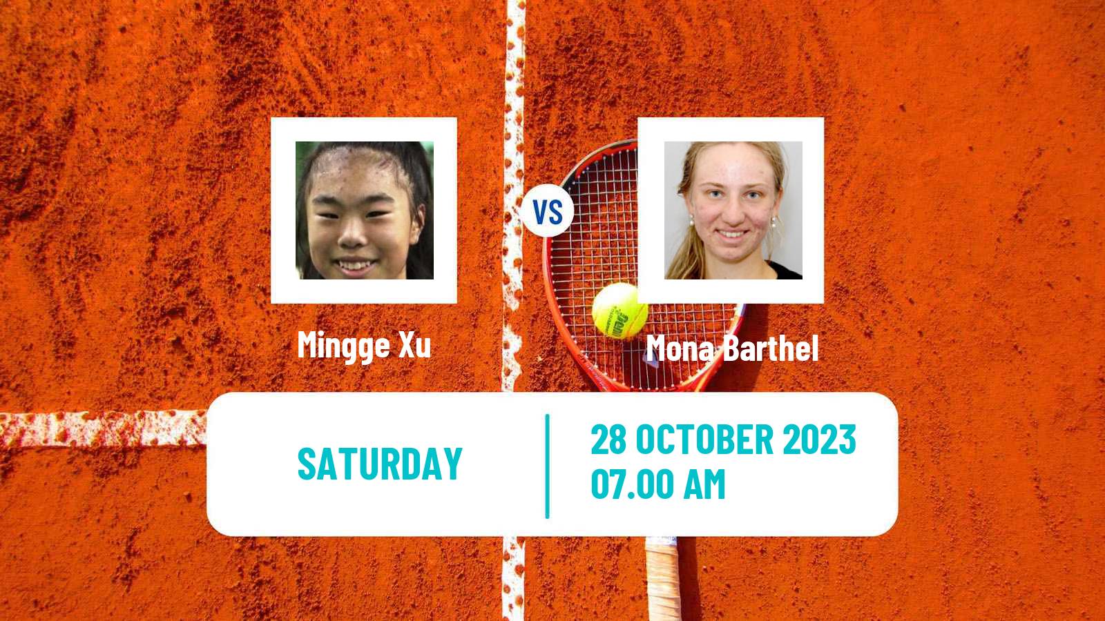 Tennis ITF W60 Glasgow Women Mingge Xu - Mona Barthel