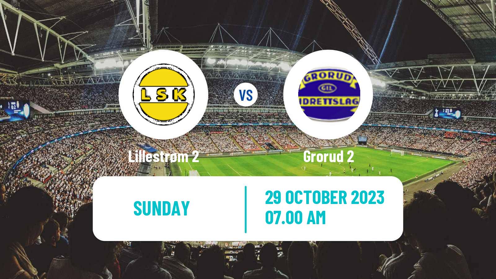Soccer Norwegian Division 3 - Group 1 Lillestrøm 2 - Grorud 2