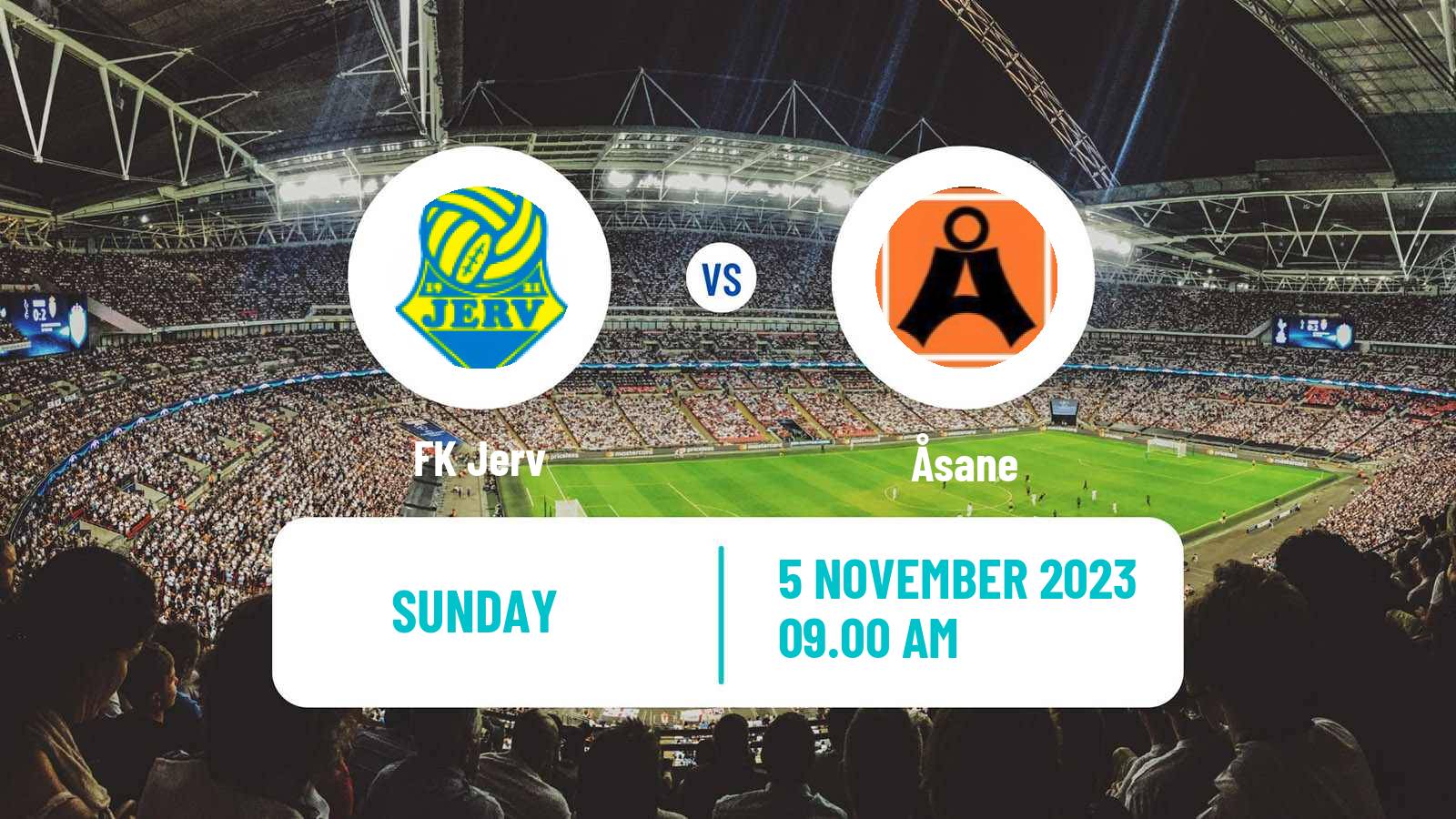 Soccer Norwegian Adeccoligaen Jerv - Åsane
