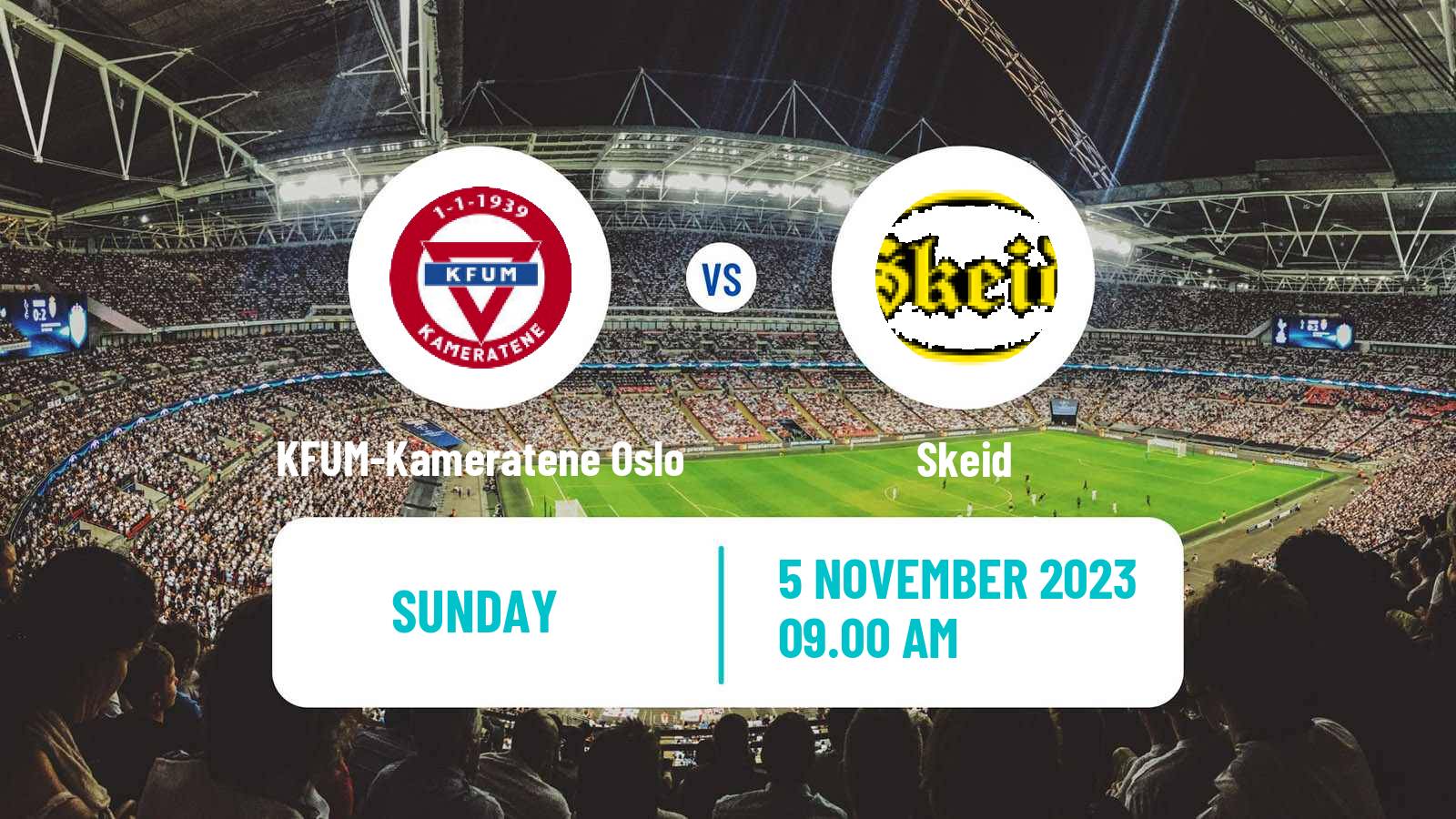 Soccer Norwegian Adeccoligaen KFUM-Kameratene Oslo - Skeid