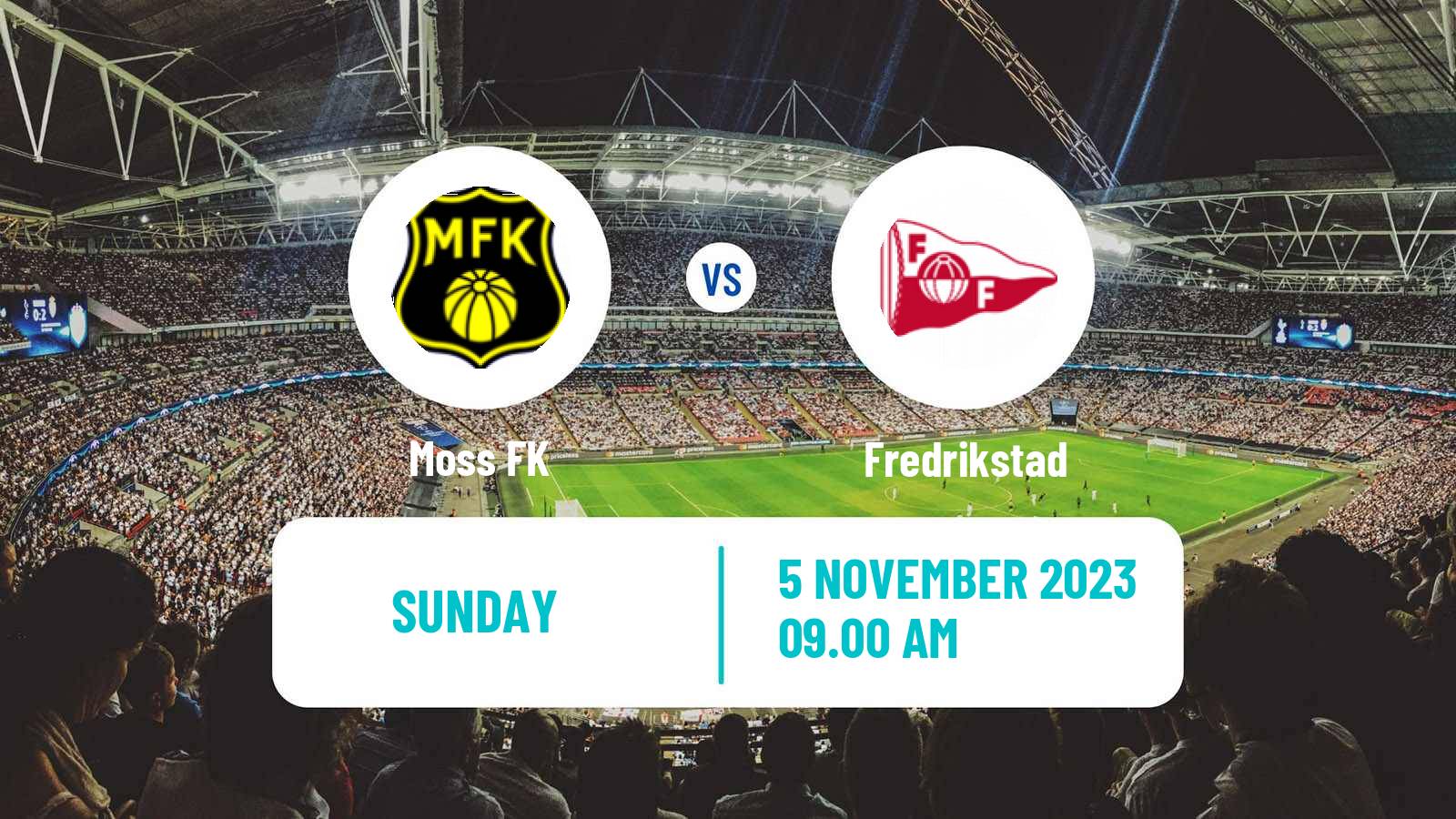 Soccer Norwegian Adeccoligaen Moss - Fredrikstad