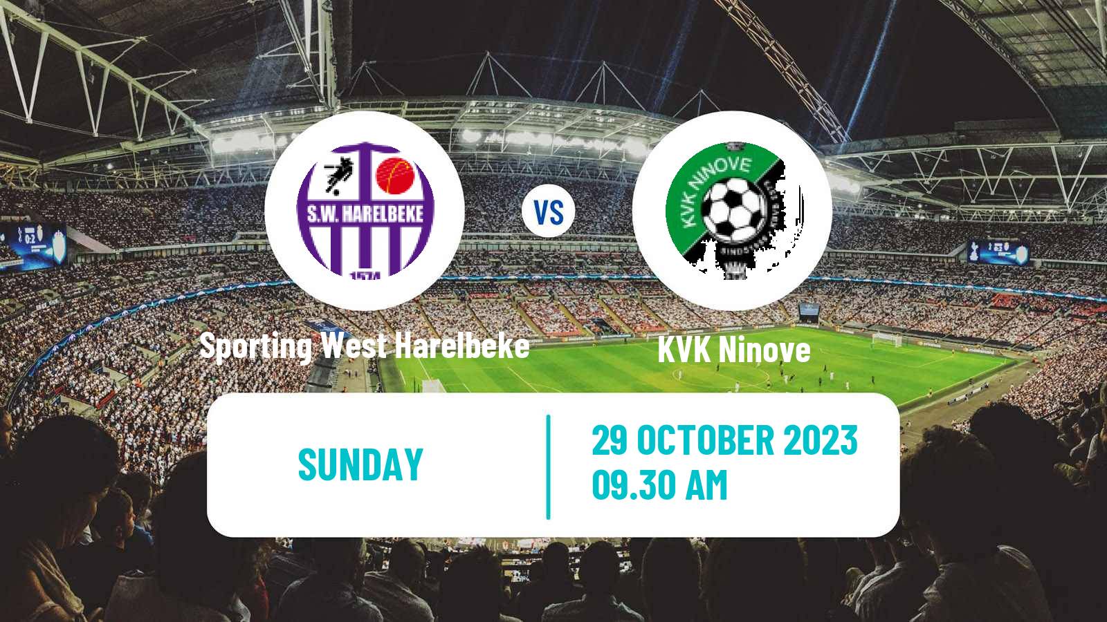 Soccer Belgian Second Amateur Division Group A Harelbeke - Ninove