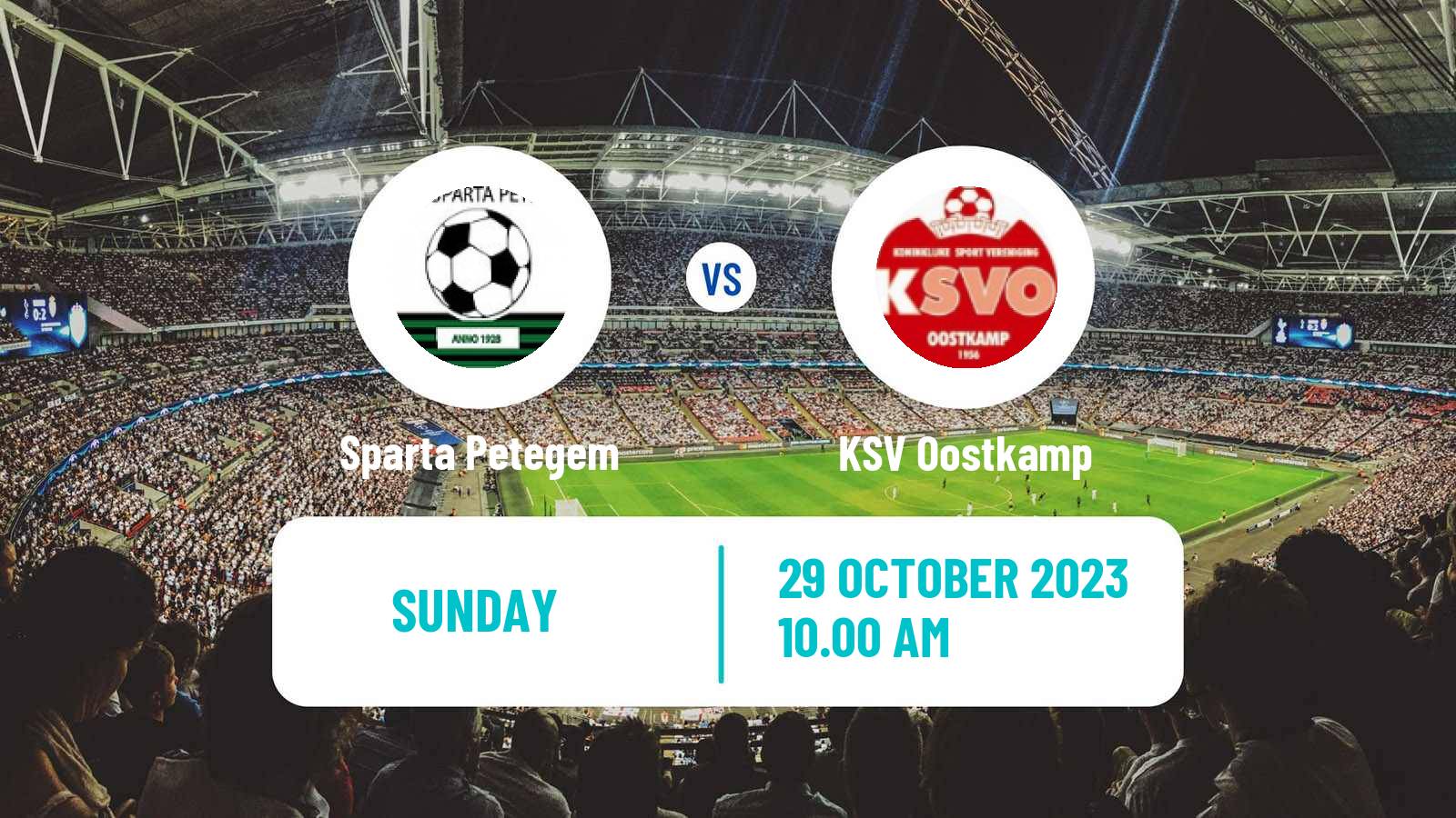 Football Belgian Second Amateur Division Group A Sparta Petegem - Oostkamp