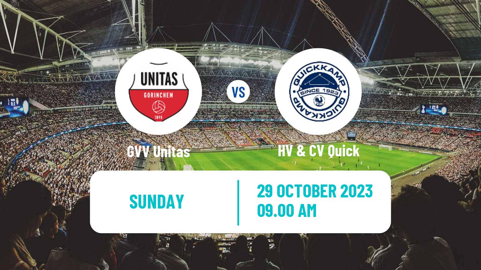 Soccer Dutch Derde Divisie GVV Unitas - HV & CV Quick