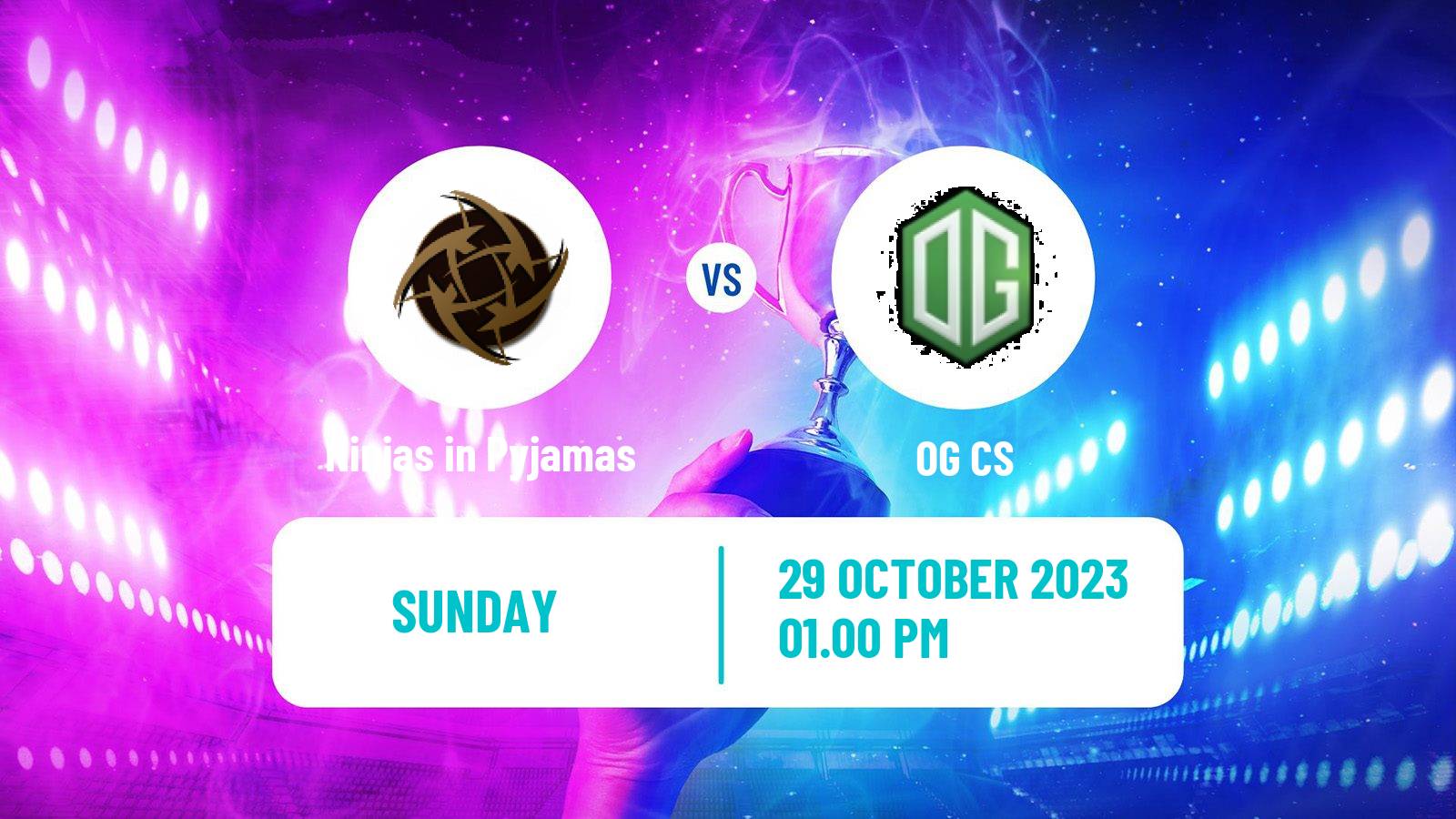Esports Counter Strike Roobet Cup Ninjas in Pyjamas - OG