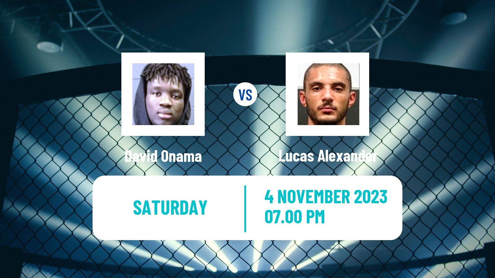 MMA Featherweight UFC Men David Onama - Lucas Alexander