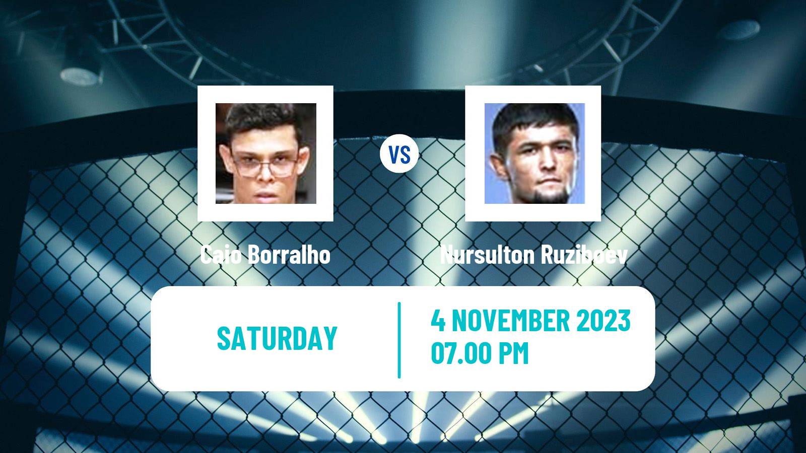 MMA Middleweight UFC Men Caio Borralho - Nursulton Ruziboev