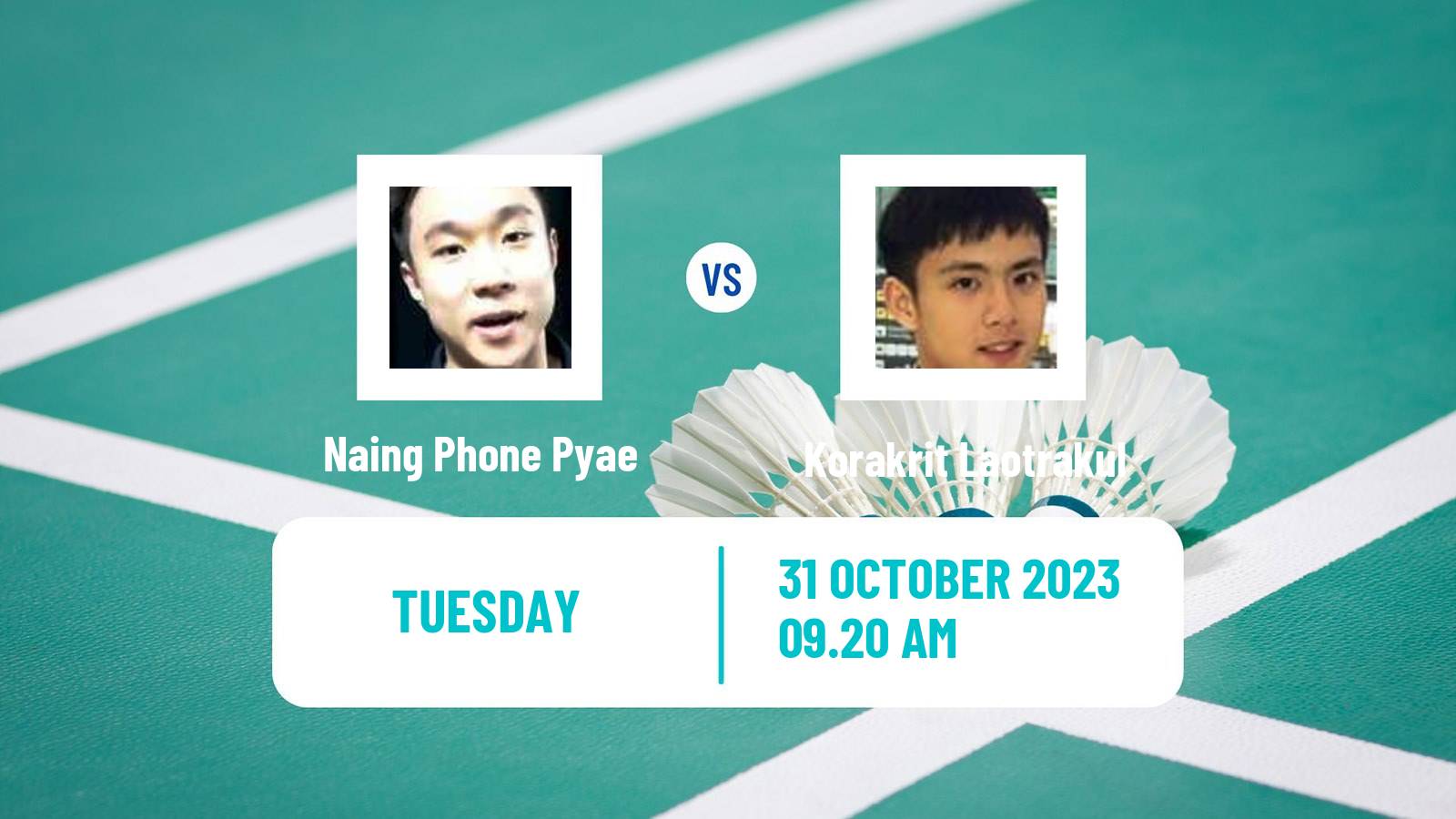 Badminton BWF World Tour Kl Masters Malaysia Super 100 Men Naing Phone Pyae - Korakrit Laotrakul