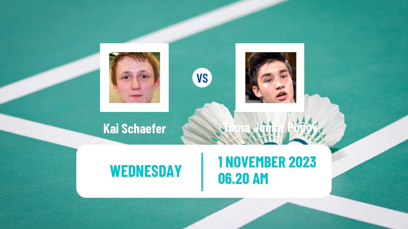 Badminton BWF World Tour Hylo Open Men Kai Schaefer - Toma Junior Popov