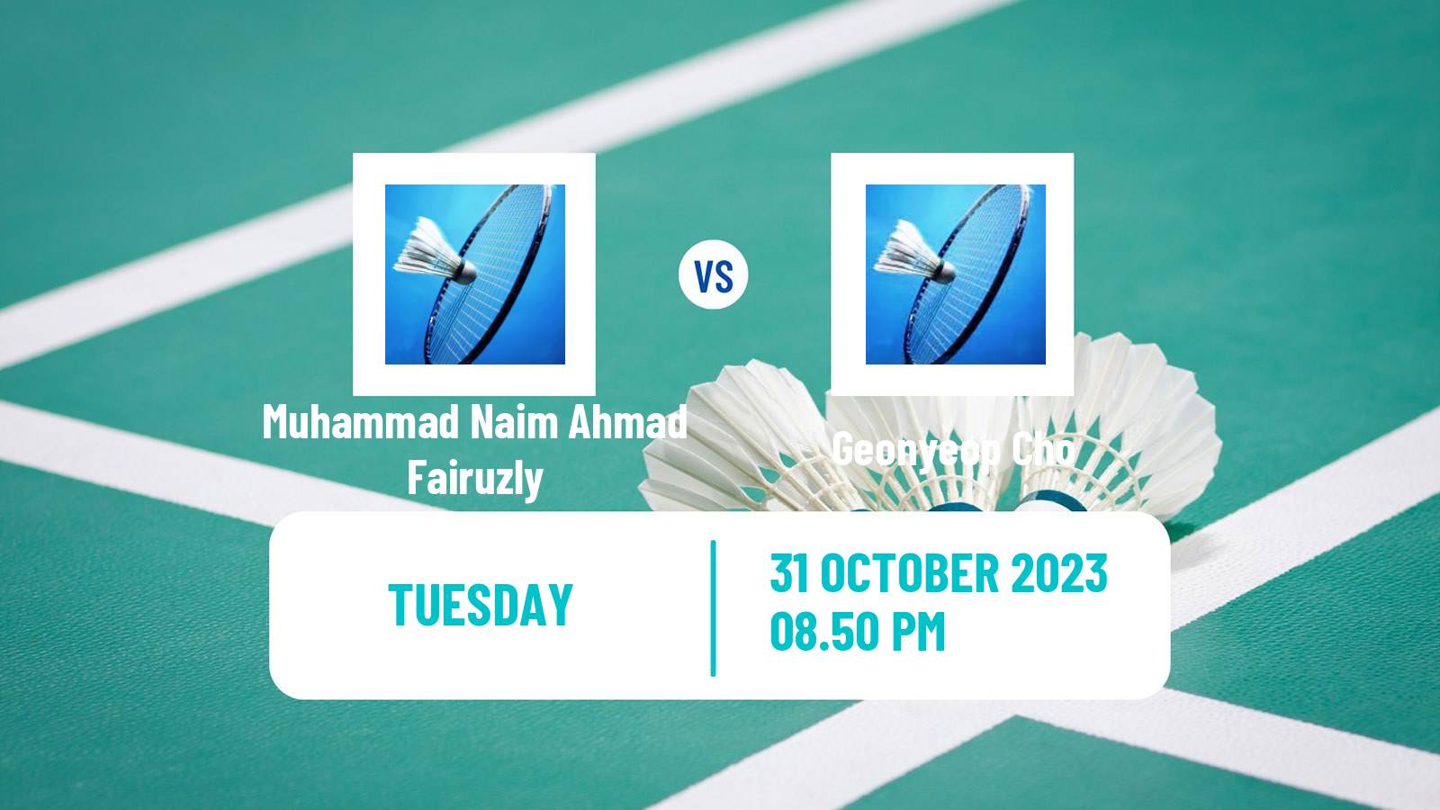 Badminton BWF World Tour Kl Masters Malaysia Super 100 Men Muhammad Naim Ahmad Fairuzly - Geonyeop Cho