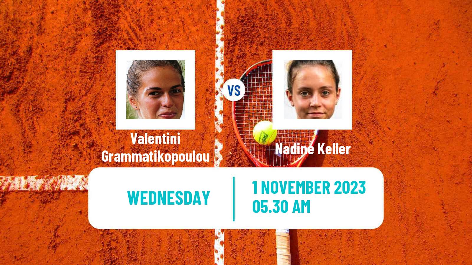 Tennis ITF W25 Monastir 4 Women Valentini Grammatikopoulou - Nadine Keller