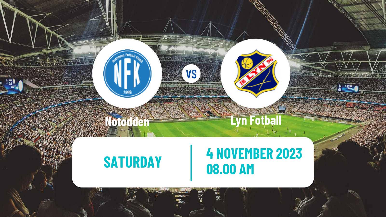 Soccer Norwegian Division 2 - Group 1 Notodden - Lyn