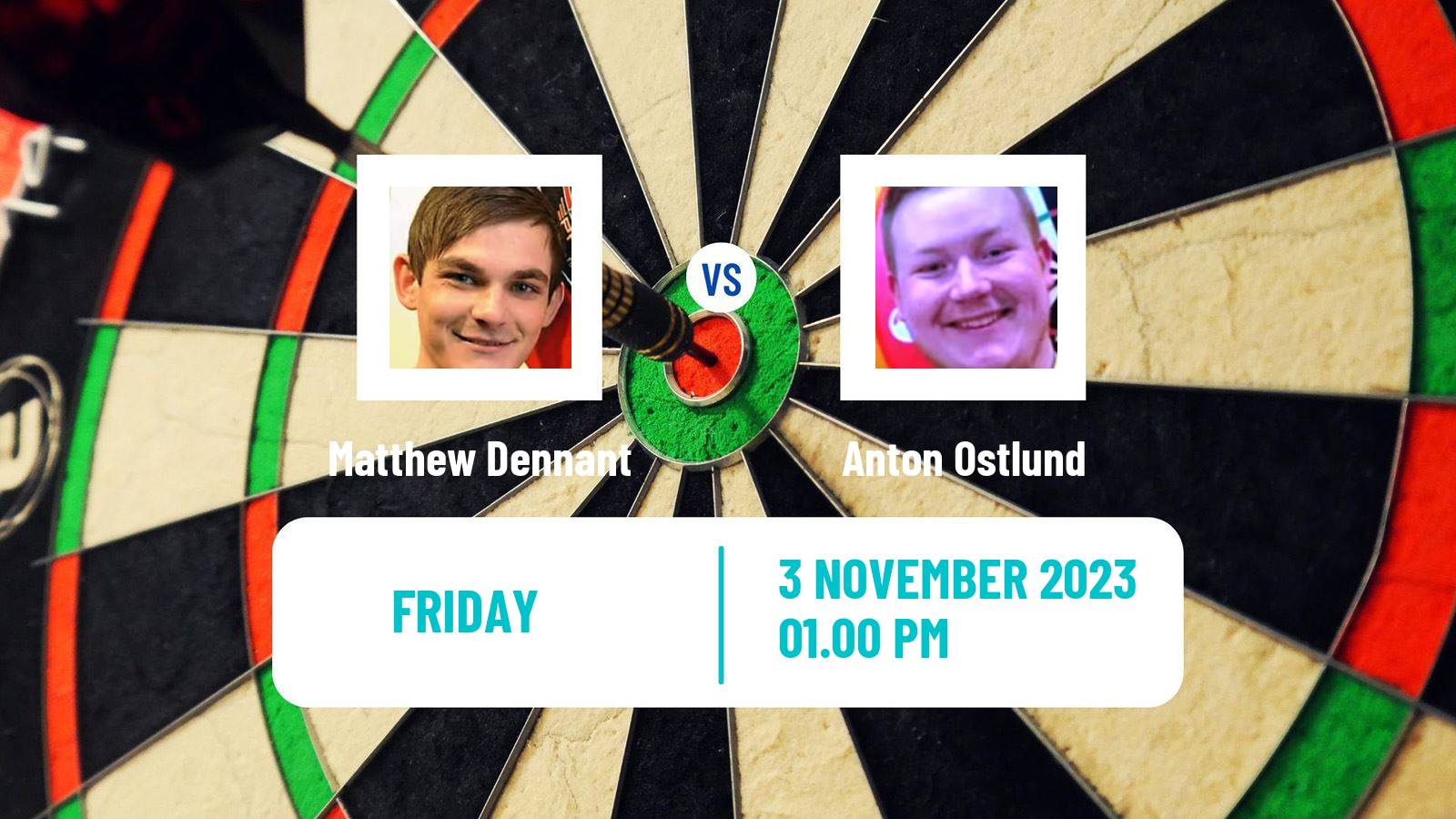 Darts Modus Super Series Matthew Dennant - Anton Ostlund