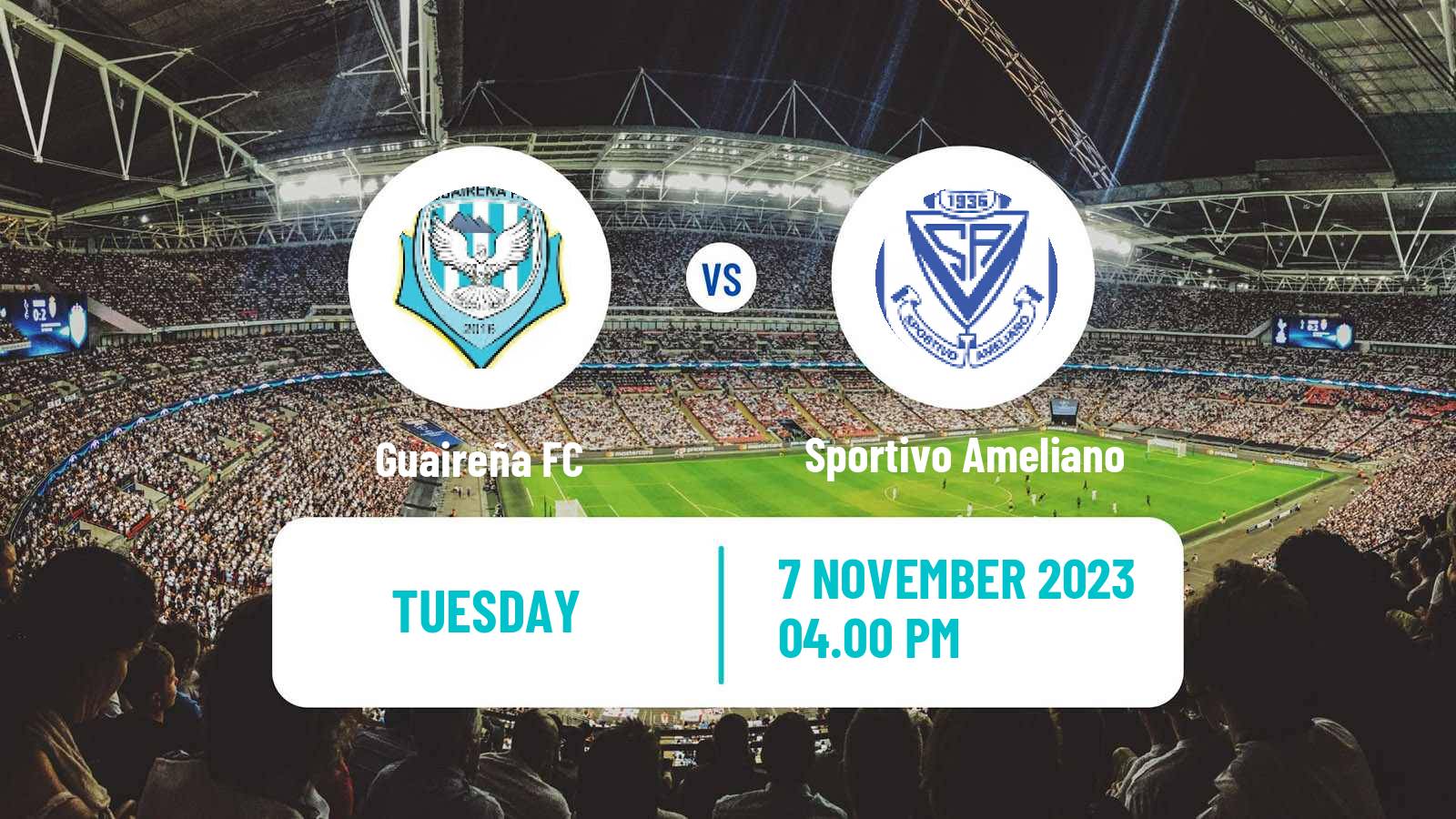 Soccer Paraguayan Primera Division Guaireña - Sportivo Ameliano