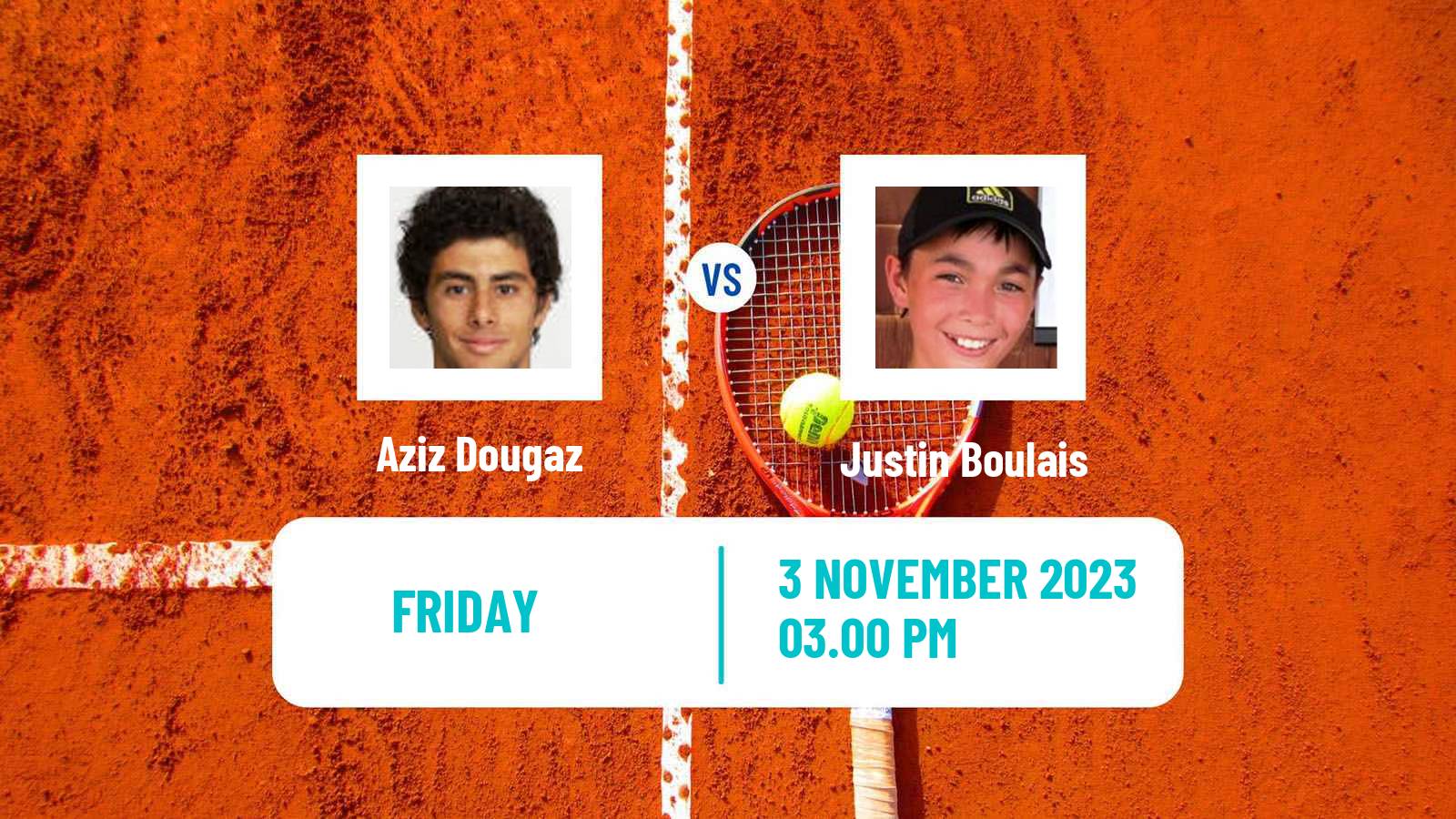 Tennis ITF M25 Edmonton Men Aziz Dougaz - Justin Boulais