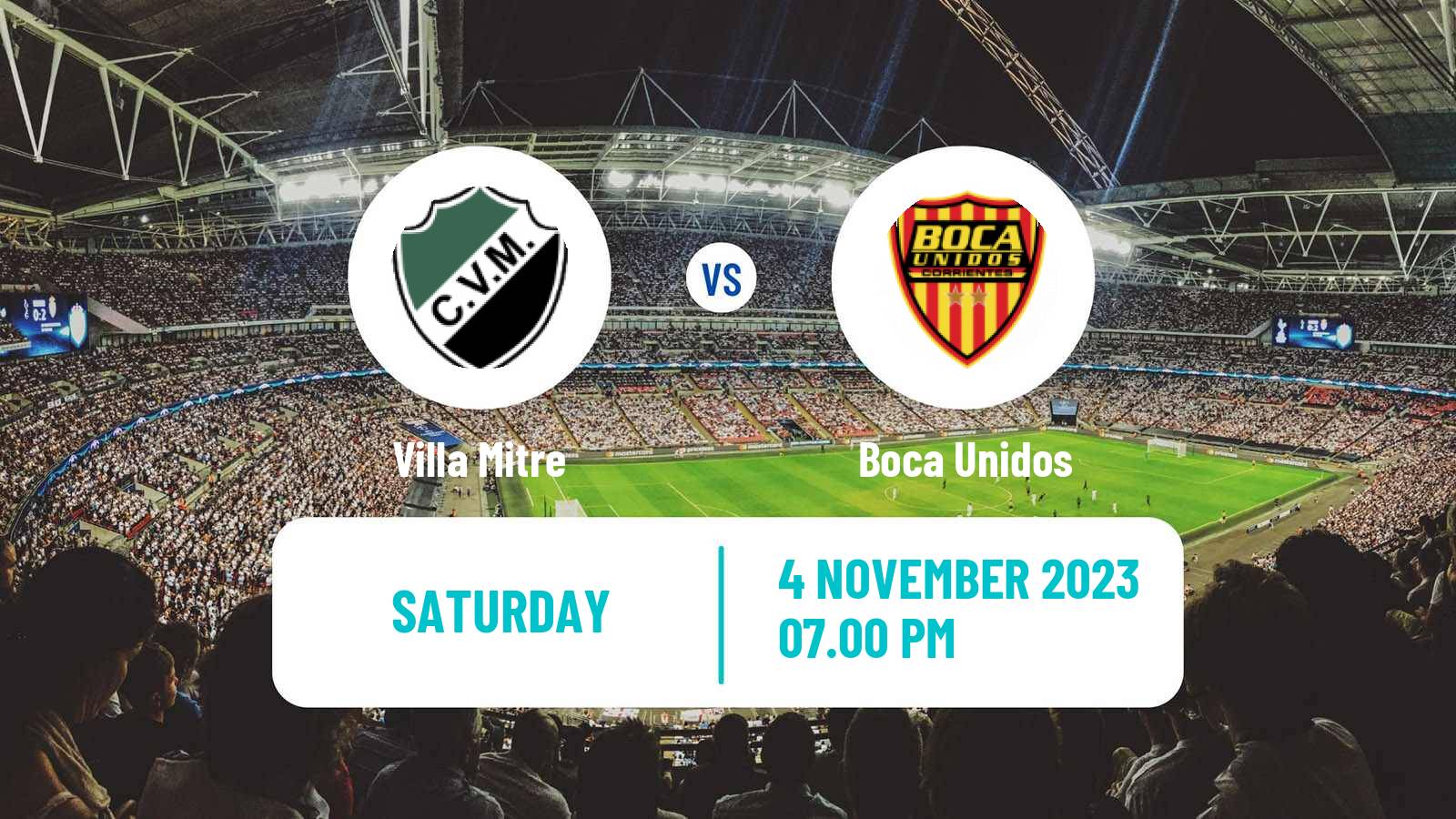 Soccer Argentinian Torneo Federal Villa Mitre - Boca Unidos