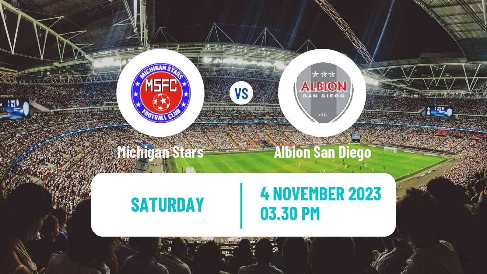 Soccer US NISA Michigan Stars - Albion San Diego