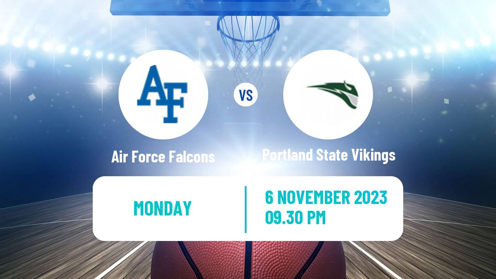 Basketball NCAA College Basketball Air Force Falcons - Portland State Vikings