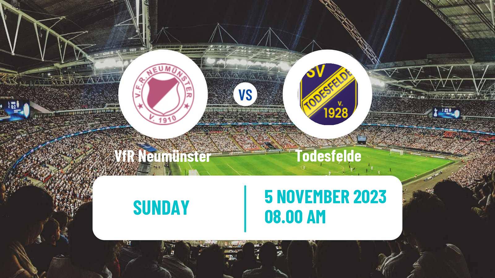 Soccer German Oberliga Schleswig-Holstein VfR Neumünster - Todesfelde