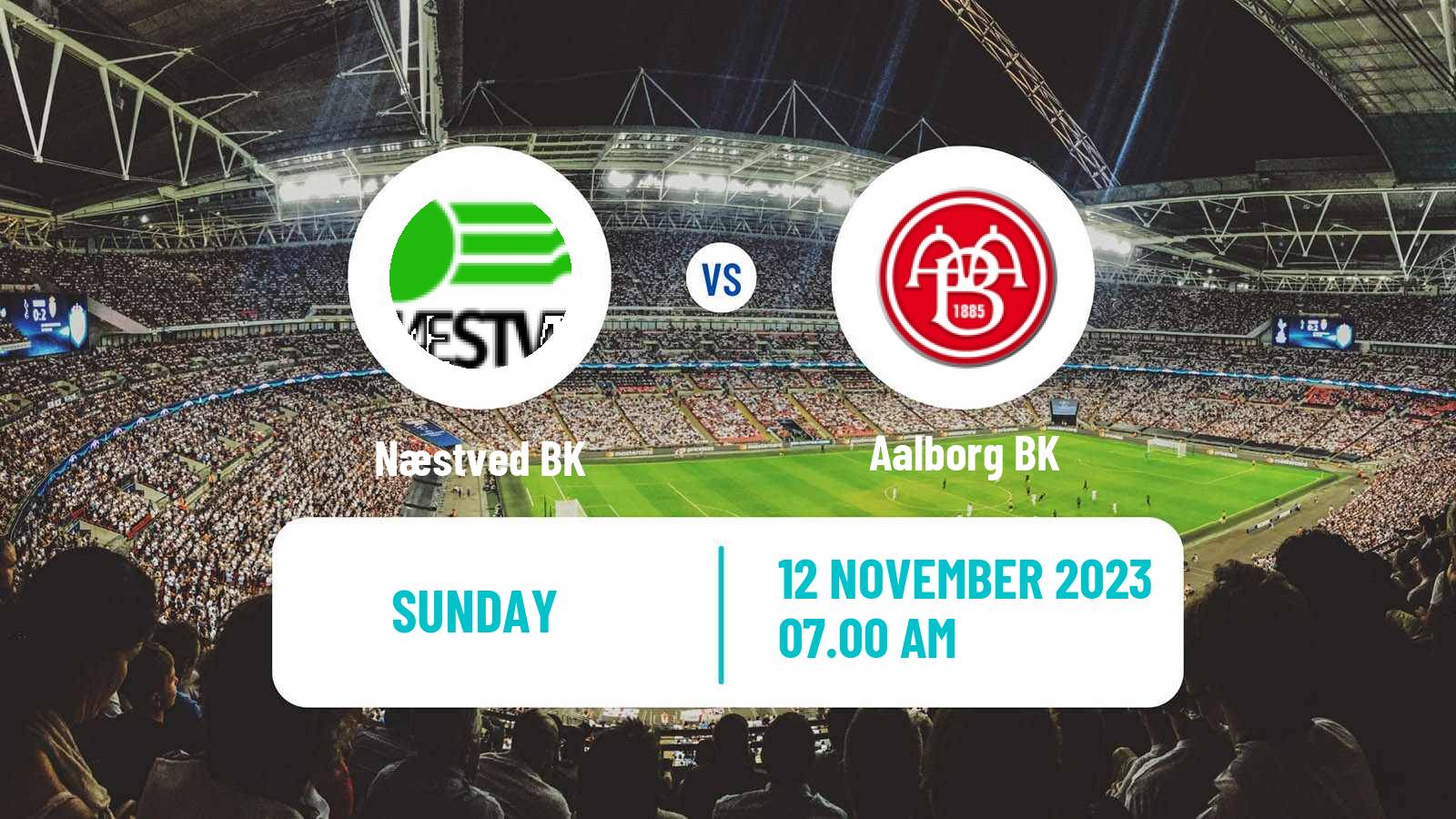 Soccer Danish 1 Division Næstved BK - Aalborg BK