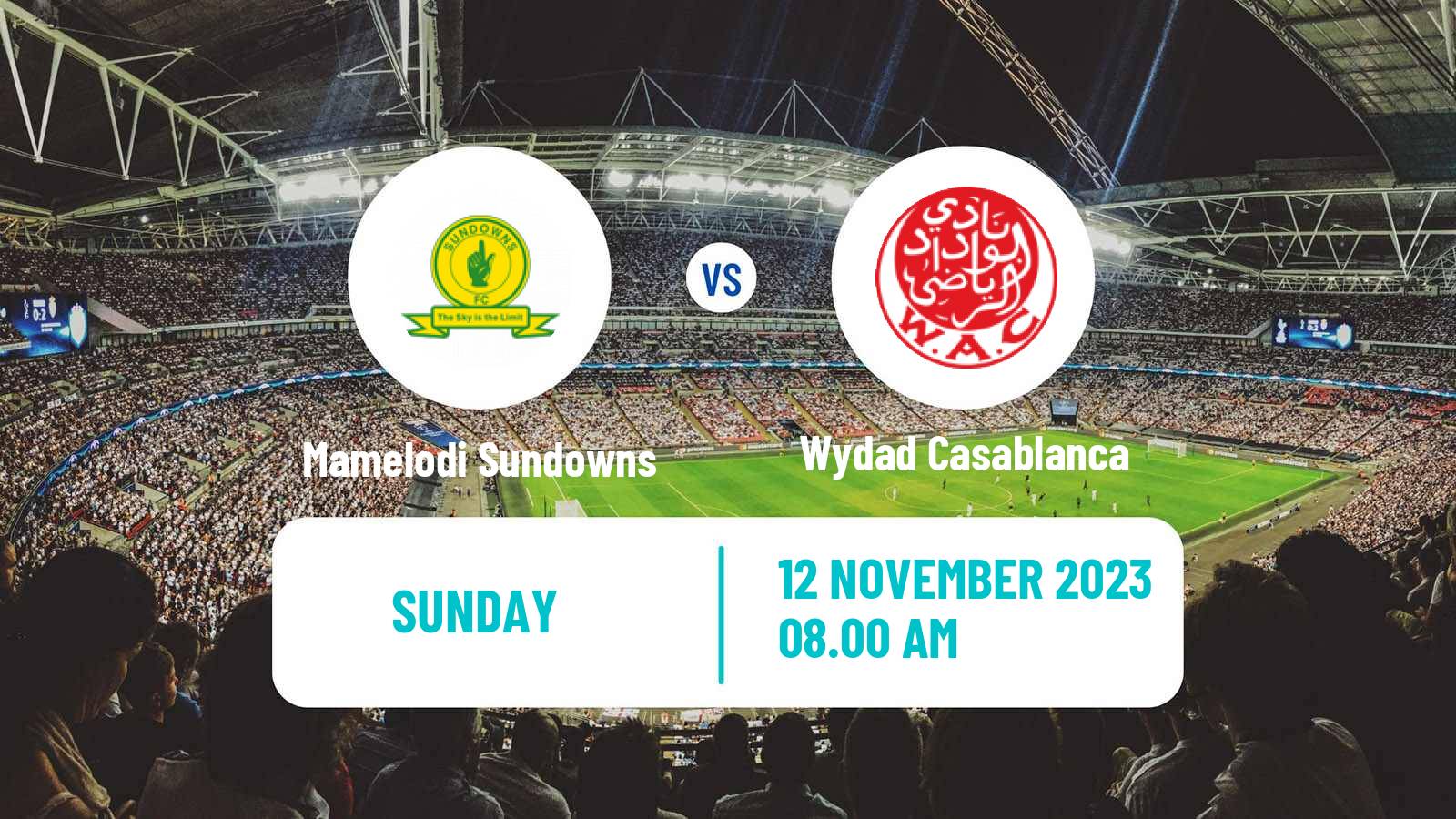 Soccer African Football League Mamelodi Sundowns - Wydad Casablanca
