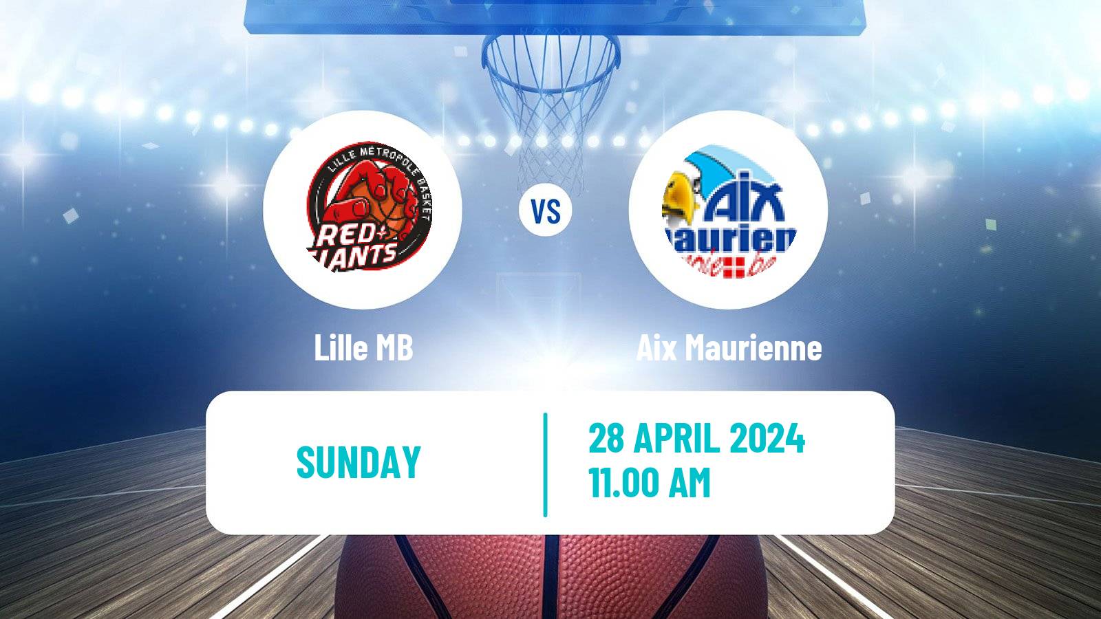 Basketball French LNB Pro B Lille MB - Aix Maurienne