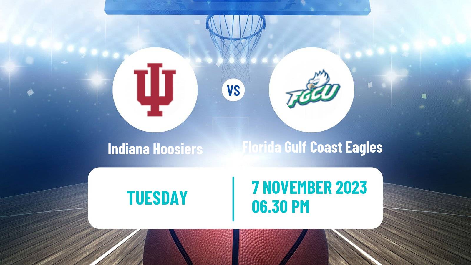 Basketball NCAA College Basketball Indiana Hoosiers - Florida Gulf Coast Eagles