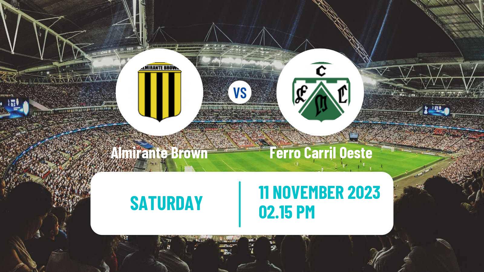 Soccer Argentinian Primera Nacional Almirante Brown - Ferro Carril Oeste