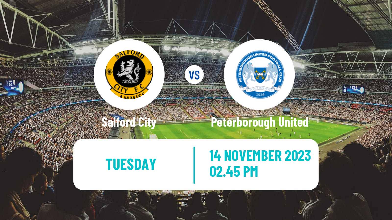 Soccer English FA Cup Salford City - Peterborough United