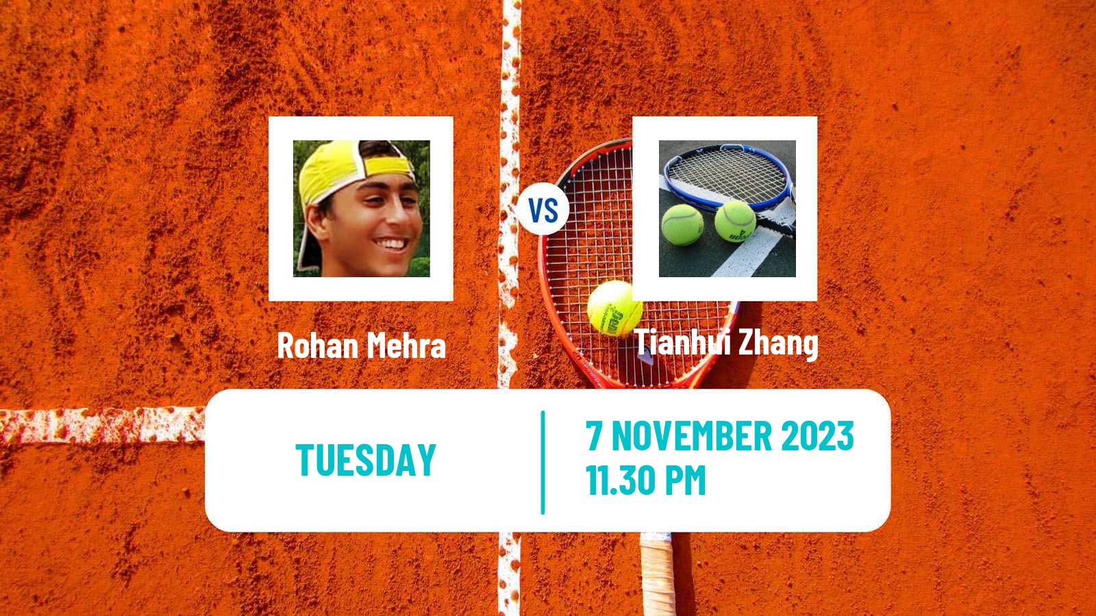 Tennis ITF M15 Hua Hin Men Rohan Mehra - Tianhui Zhang