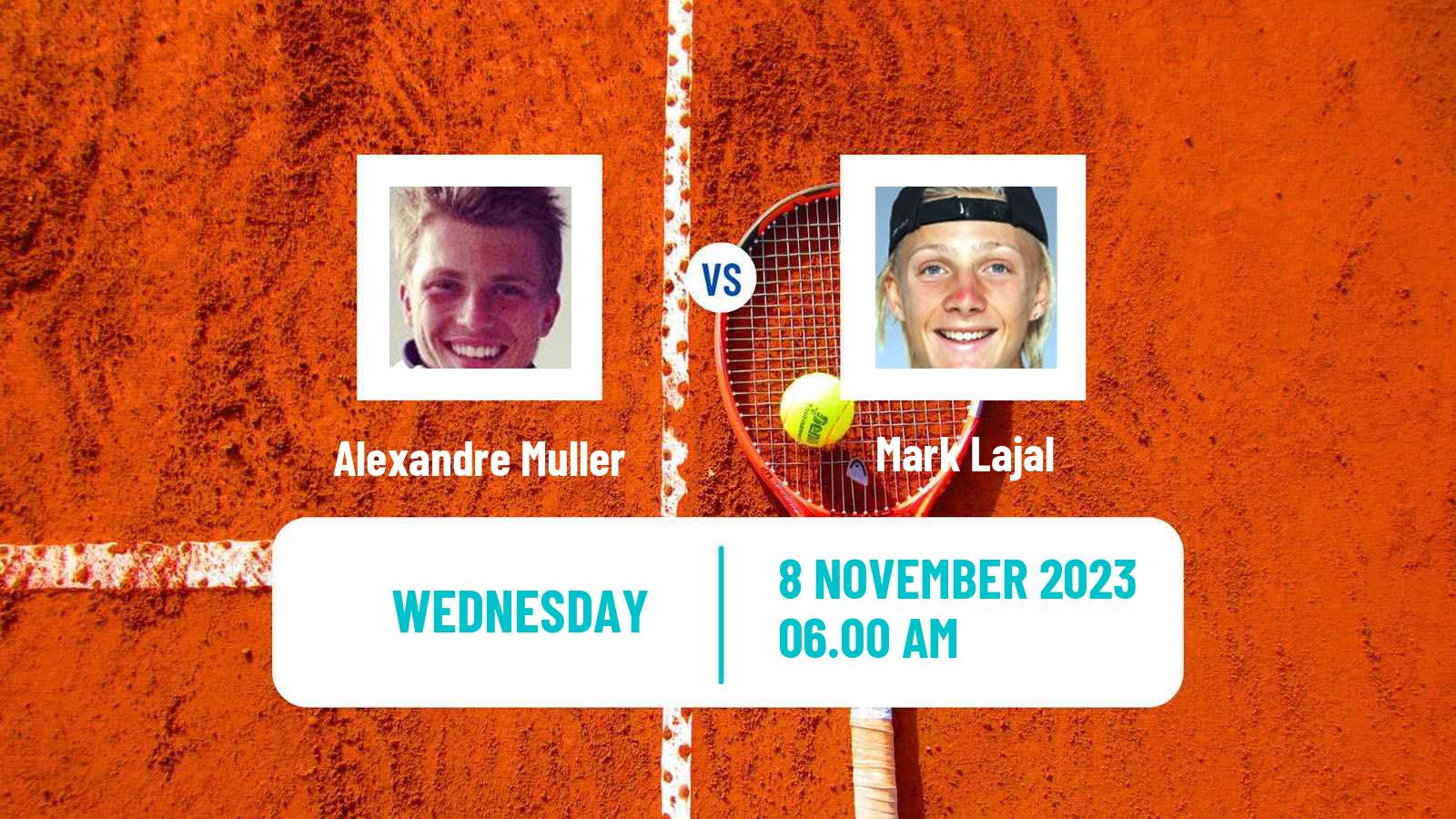 Tennis Helsinki Challenger Men Alexandre Muller - Mark Lajal