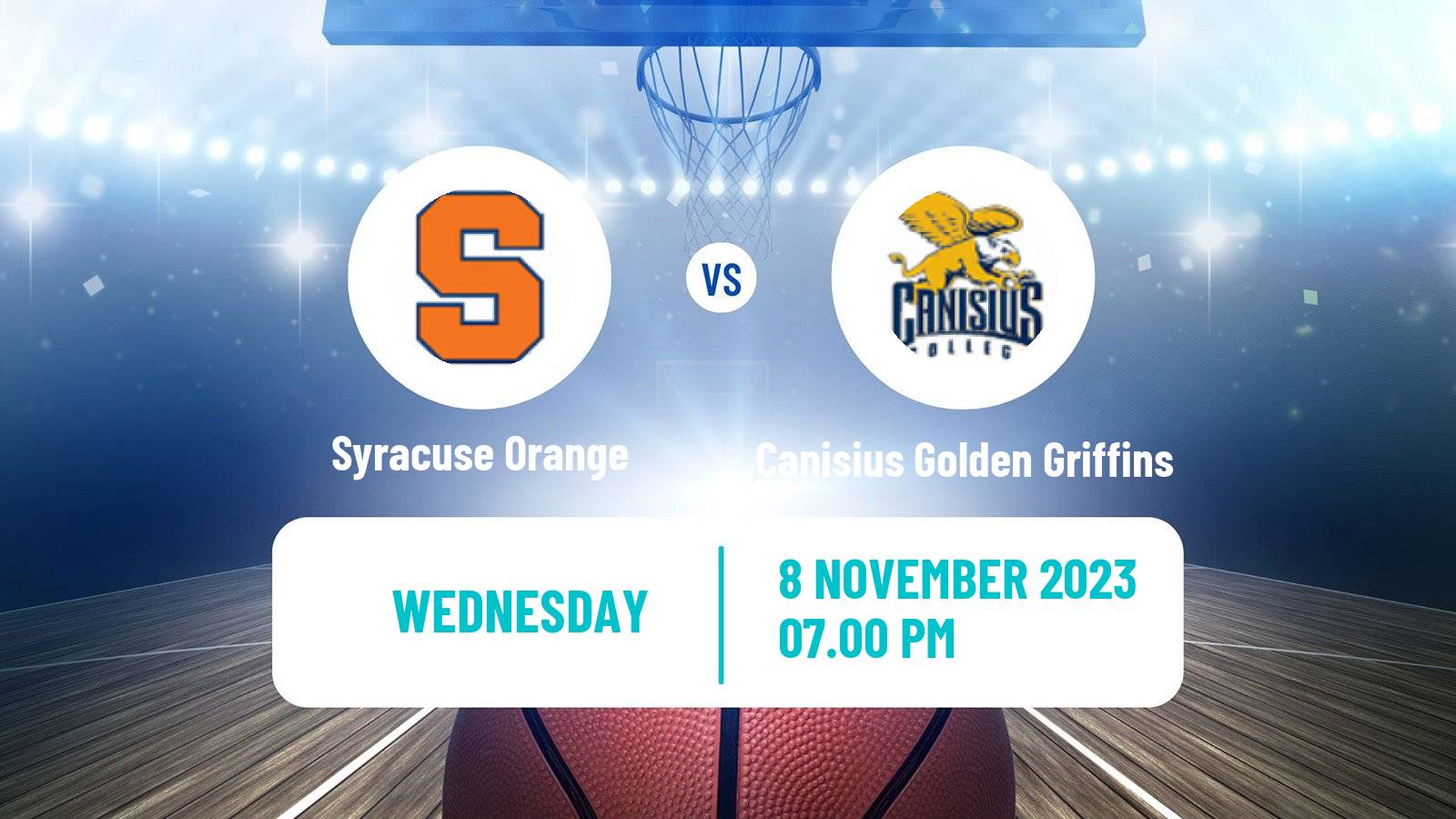 Basketball NCAA College Basketball Syracuse Orange - Canisius Golden Griffins