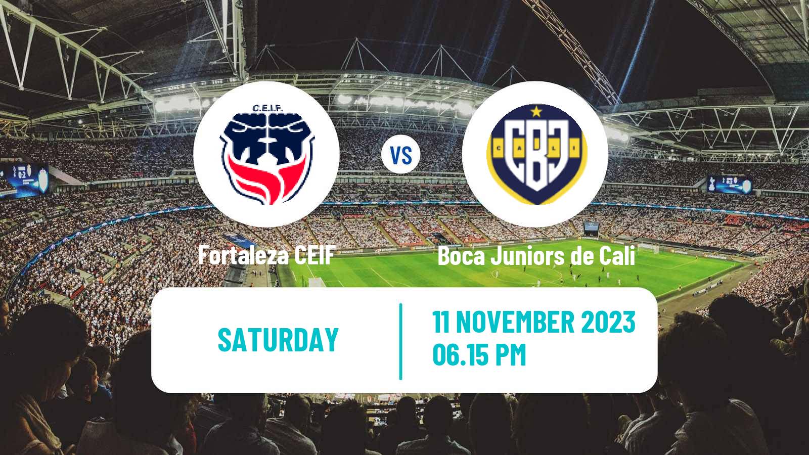 Soccer Colombian Primera B Fortaleza CEIF - Boca Juniors de Cali