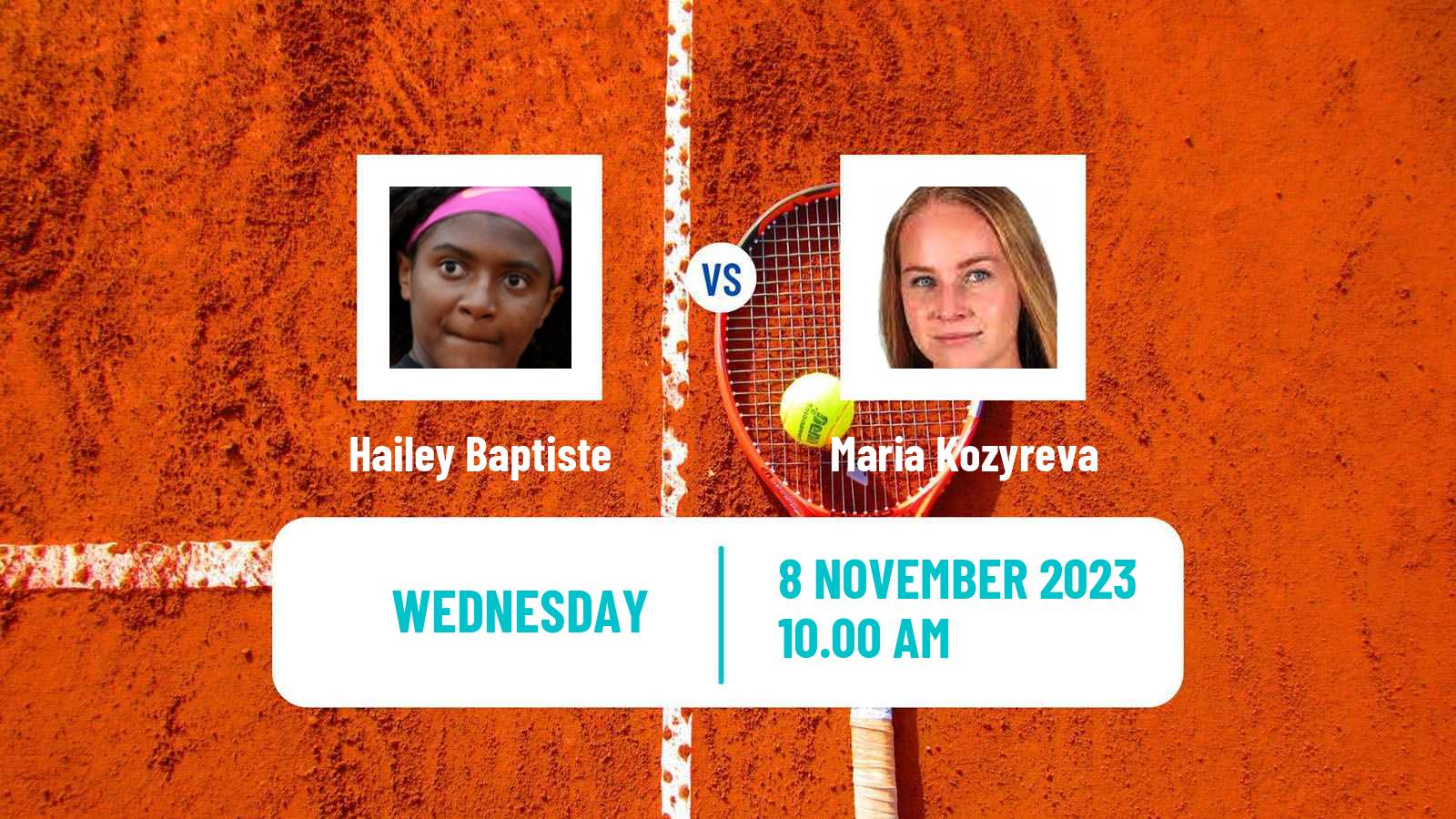Tennis ITF W100 Charleston Sc 2 Women Hailey Baptiste - Maria Kozyreva