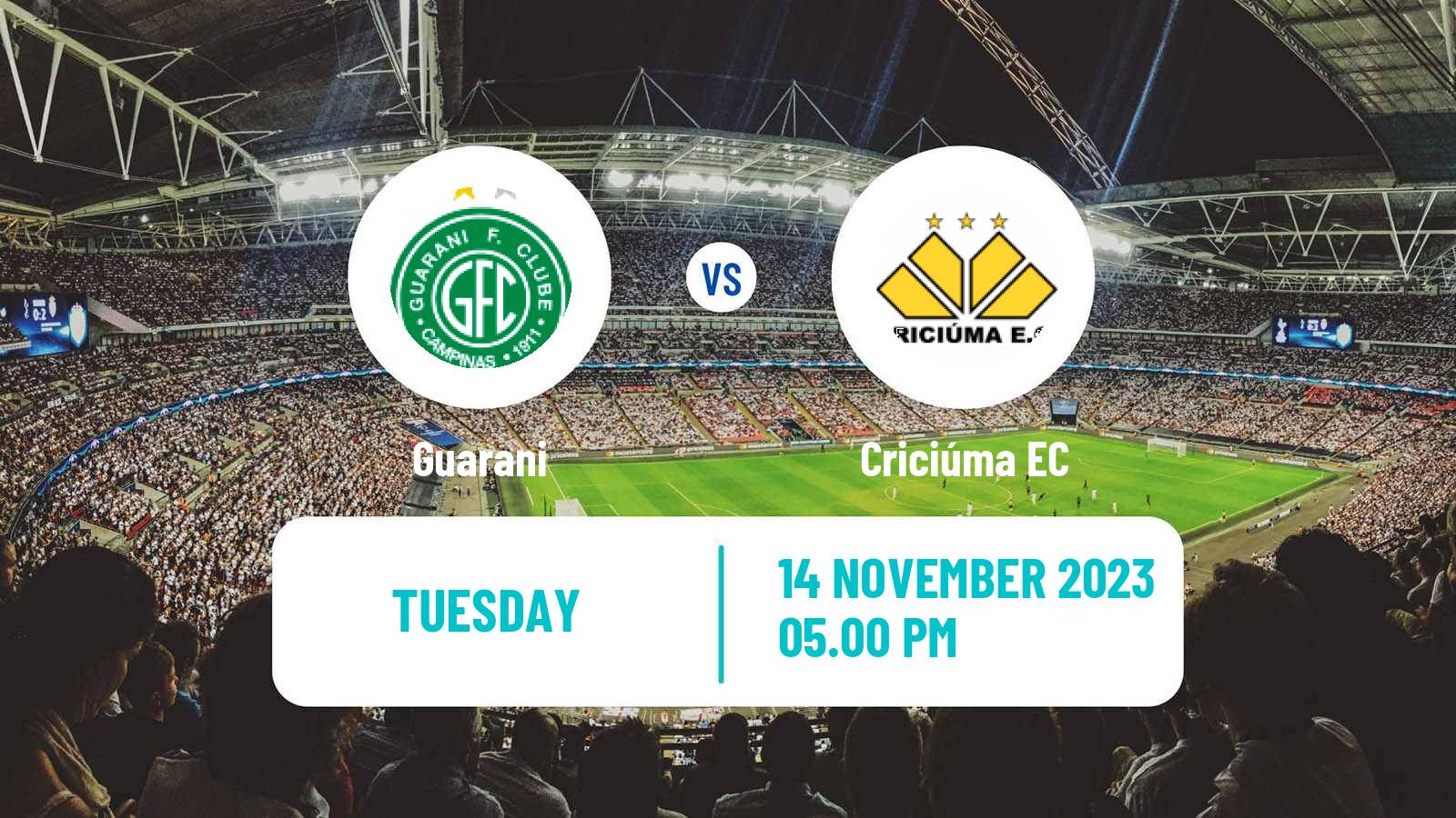Soccer Brazilian Serie B Guarani - Criciúma
