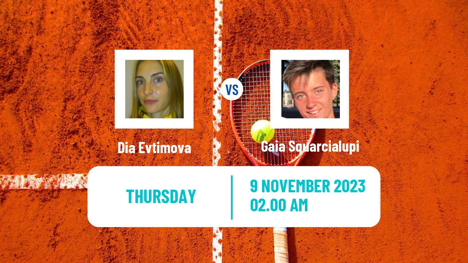 Tennis ITF W15 Antalya 17 Women Dia Evtimova - Gaia Squarcialupi