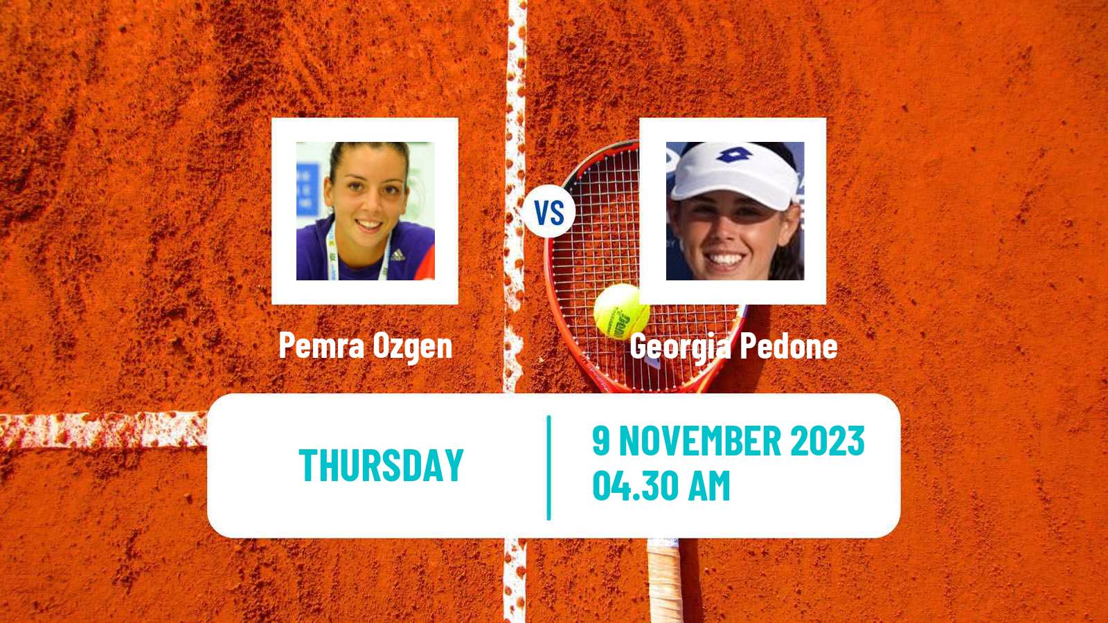Tennis ITF W25 Solarino 2 Women Pemra Ozgen - Georgia Pedone
