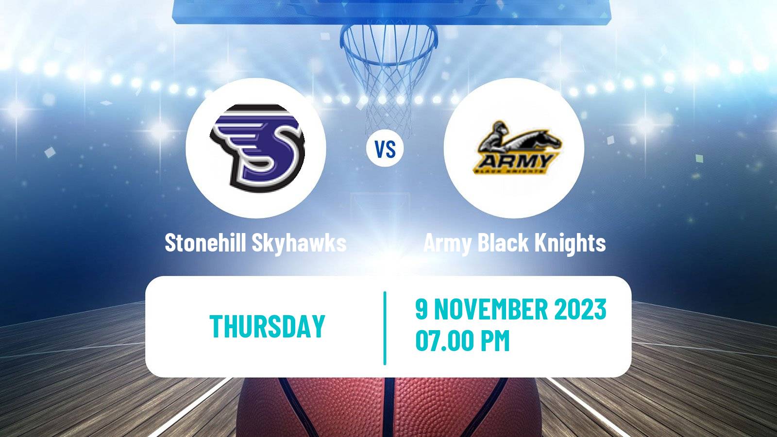Basketball NCAA College Basketball Stonehill Skyhawks - Army Black Knights