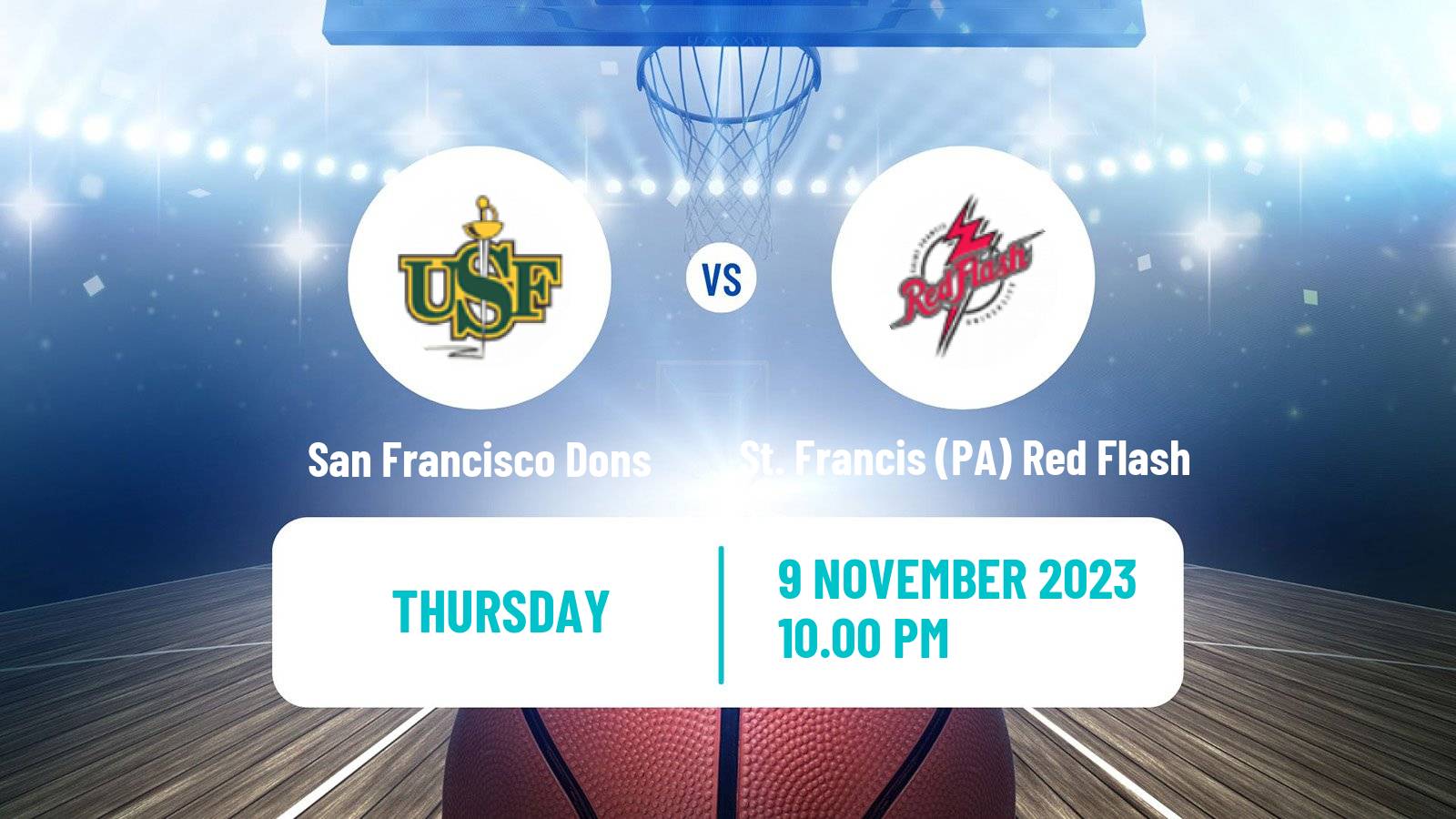Basketball NCAA College Basketball San Francisco Dons - St. Francis PA Red Flash