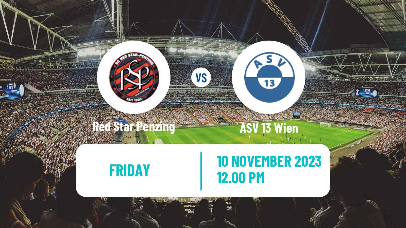 Soccer Austrian Landesliga Wien Red Star Penzing - ASV 13 Wien
