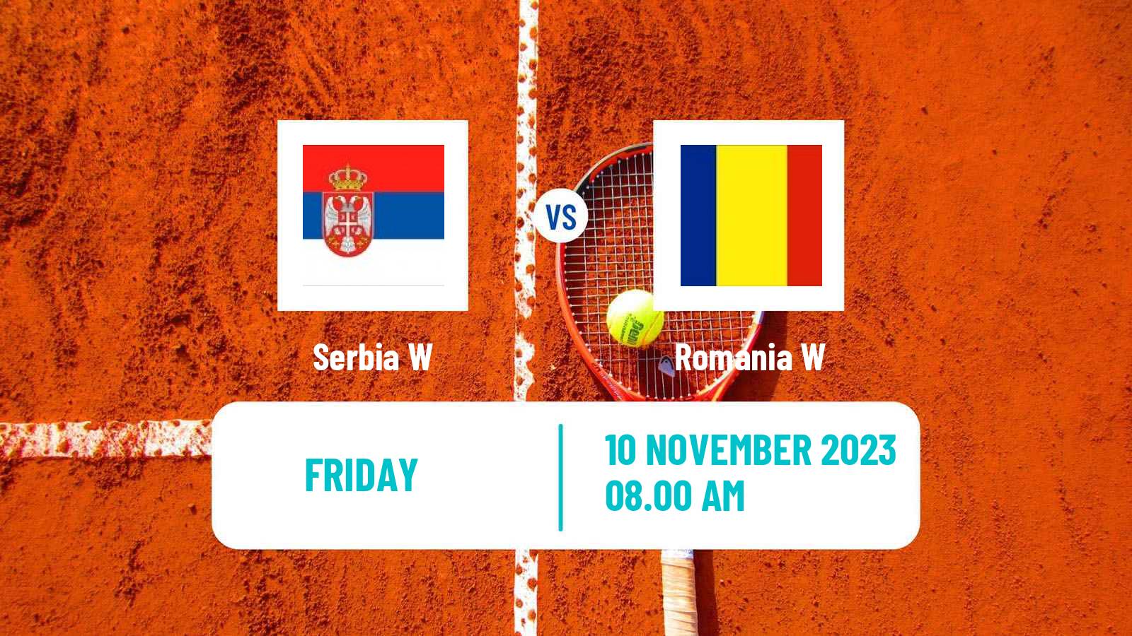 Tennis WTA Billie Jean King Cup World Group Teams Serbia W - Romania W