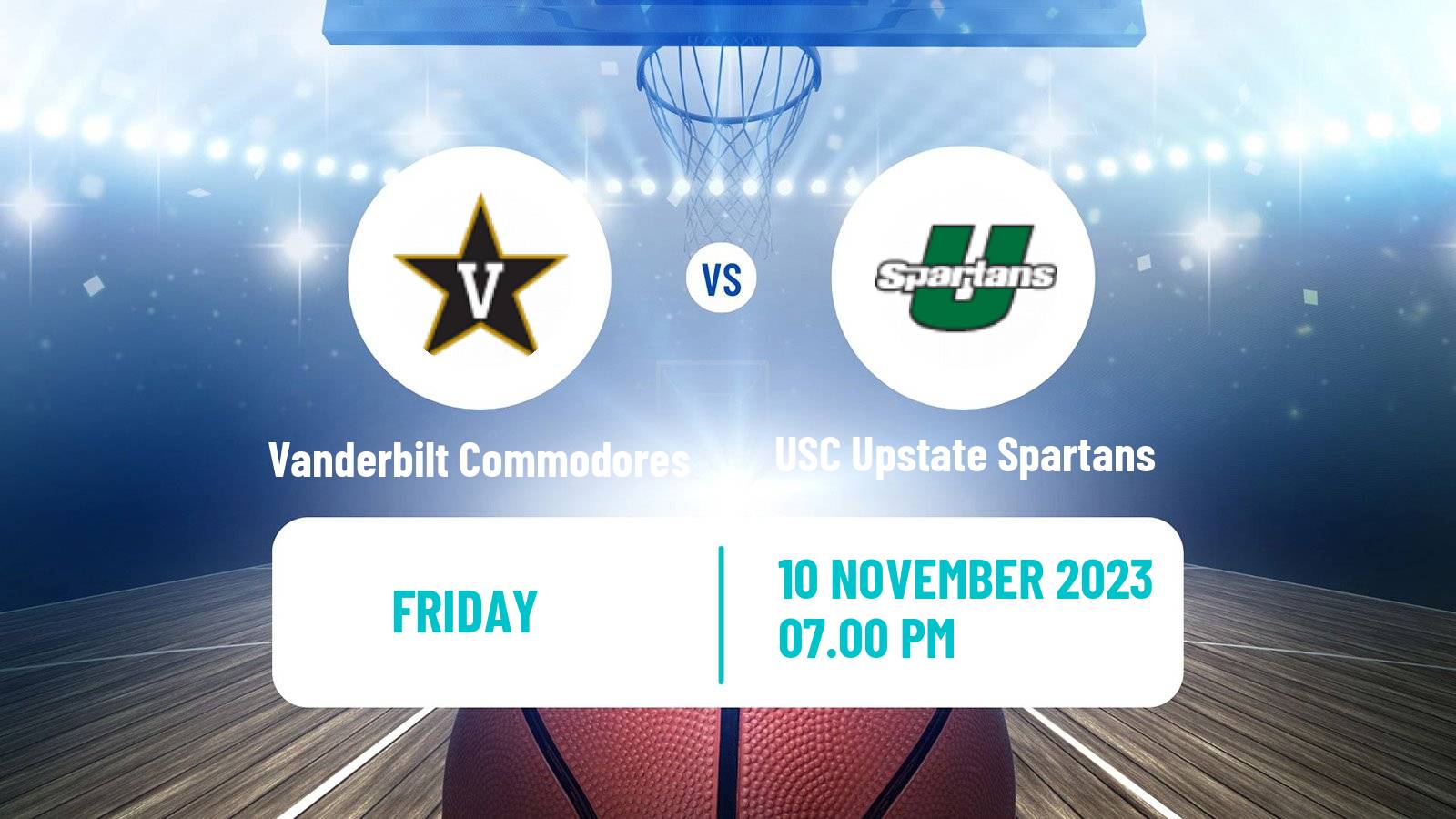 Basketball NCAA College Basketball Vanderbilt Commodores - USC Upstate Spartans
